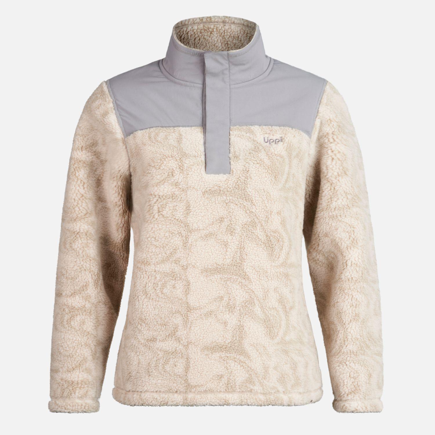 Poleron Mujer Glaciar Sherpa Pro 1/4 Zip Jacket  Print Crema Lippi-0