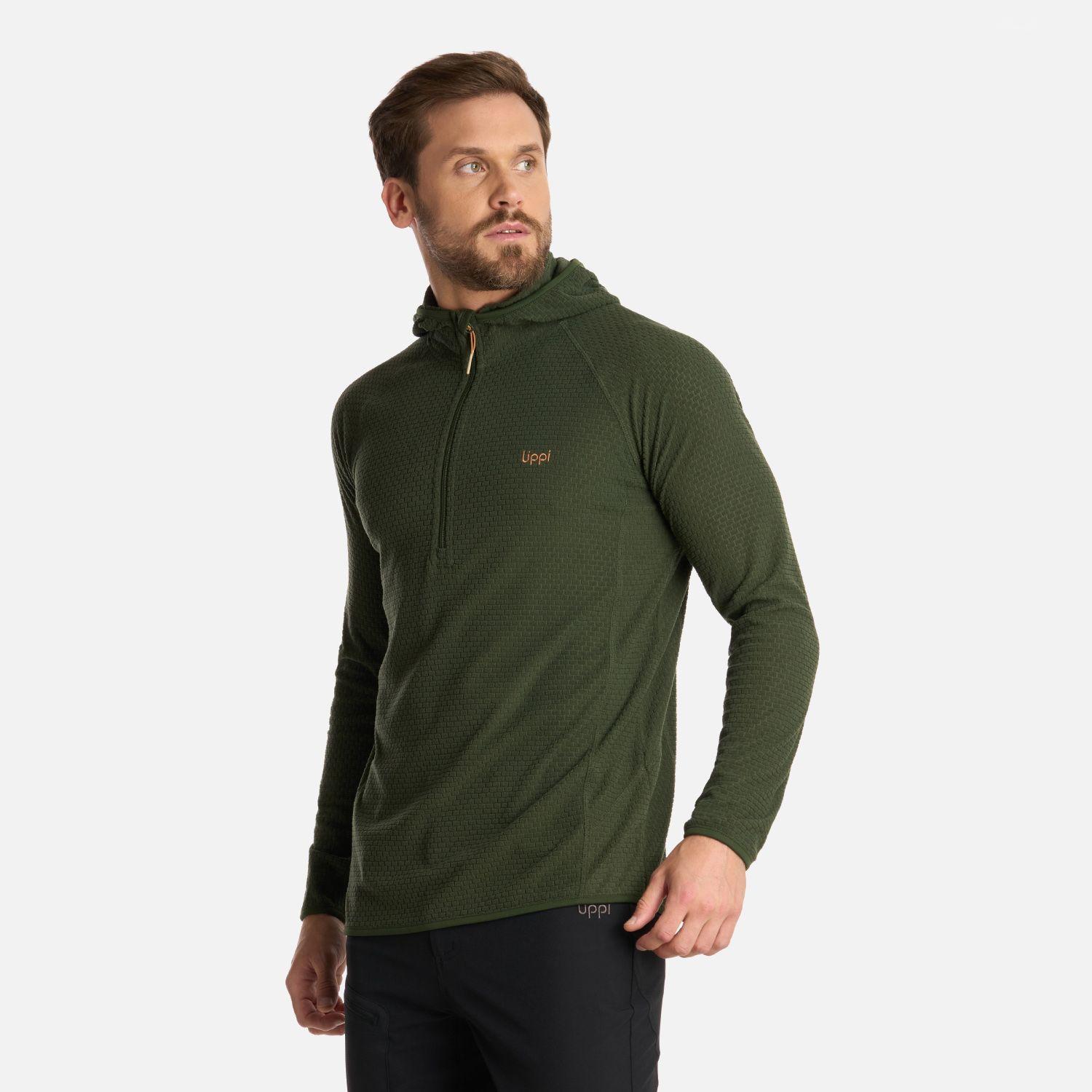 Polerón Hombre Jacaranda Nano-F 14 Zip Hoody Verde Lippi I25-1