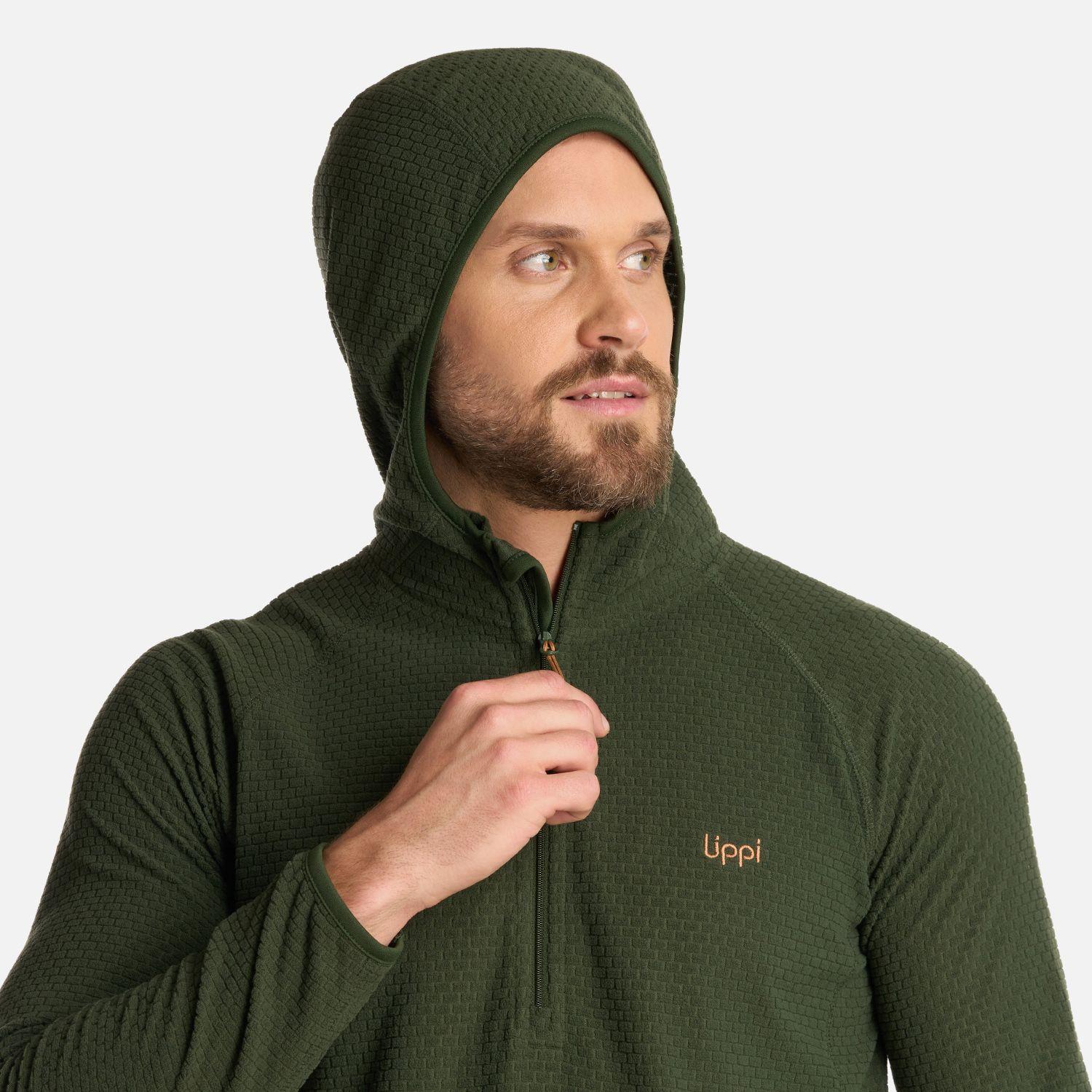 Polerón Hombre Jacaranda Nano-F 14 Zip Hoody Verde Lippi I25-3