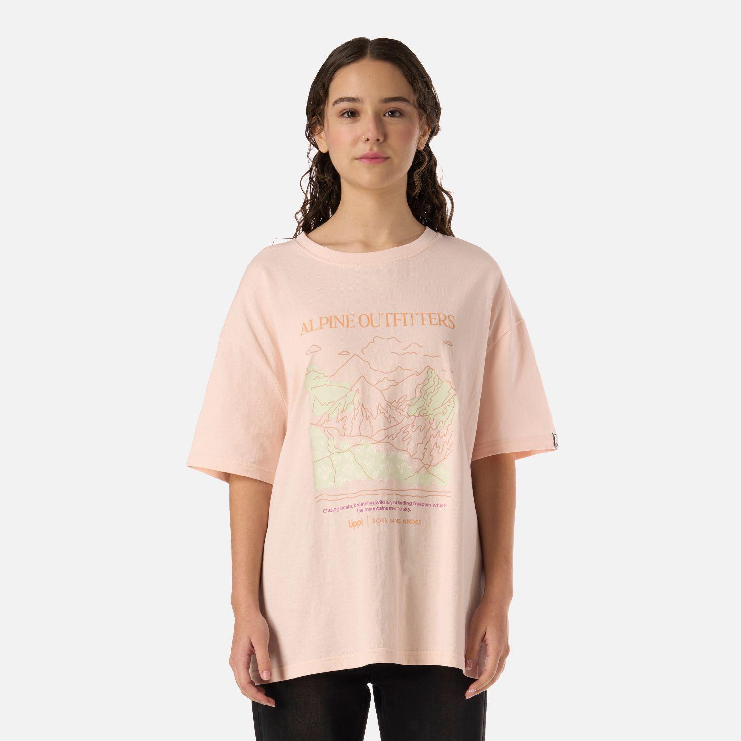 Polera Teen Girl Freedom Oversize T-Shirt Damasco Lippi V26-0