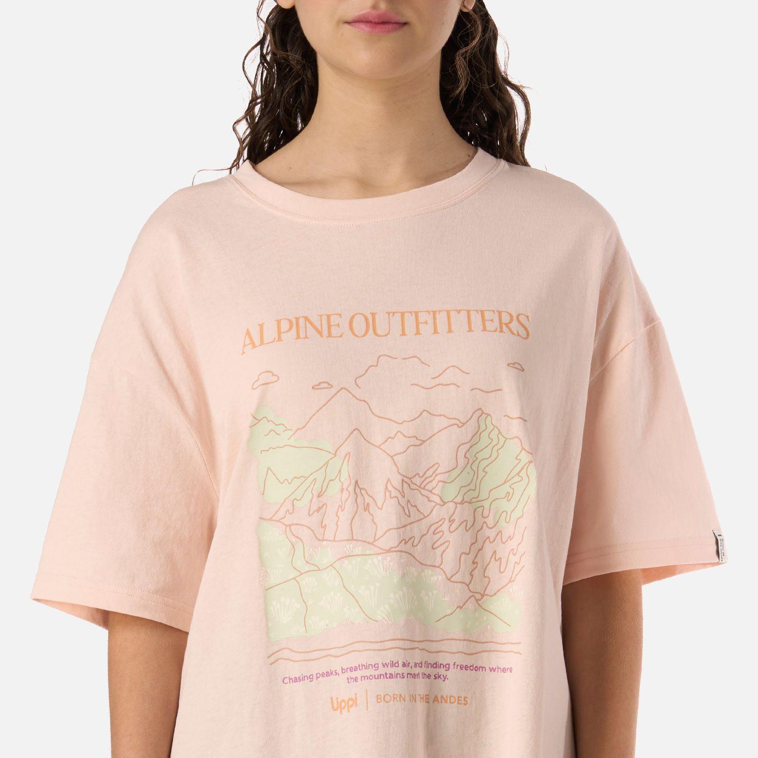 Polera Teen Girl Freedom Oversize T-Shirt Damasco Lippi V26-3