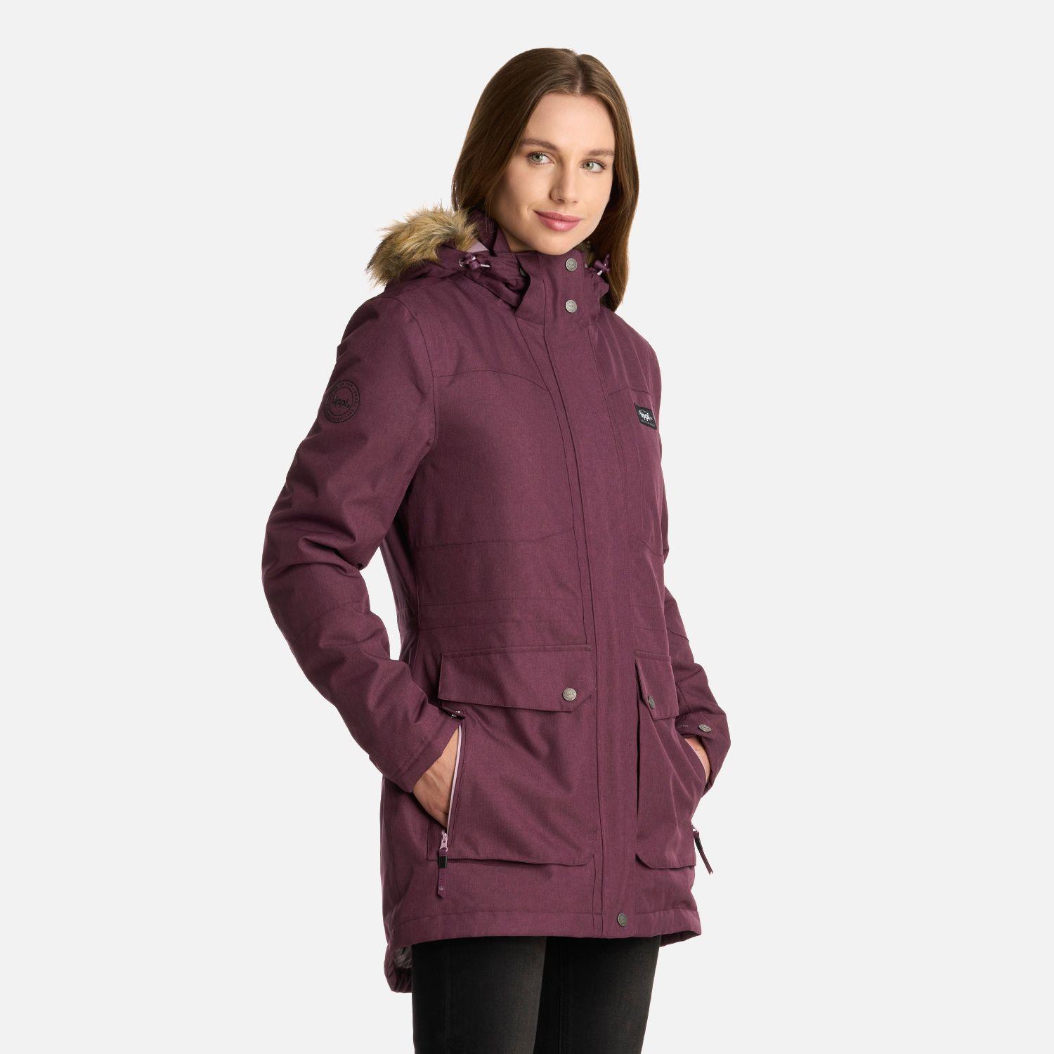 Chaqueta Mujer Roble B-Dry Hoody Melange Vino Lippi I25-1