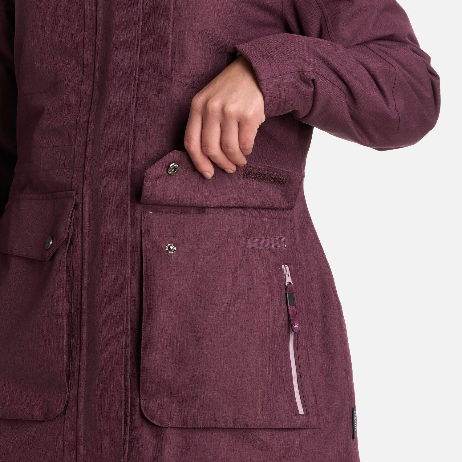 Chaqueta Mujer Roble B-Dry Hoody Melange Vino Lippi I25-5