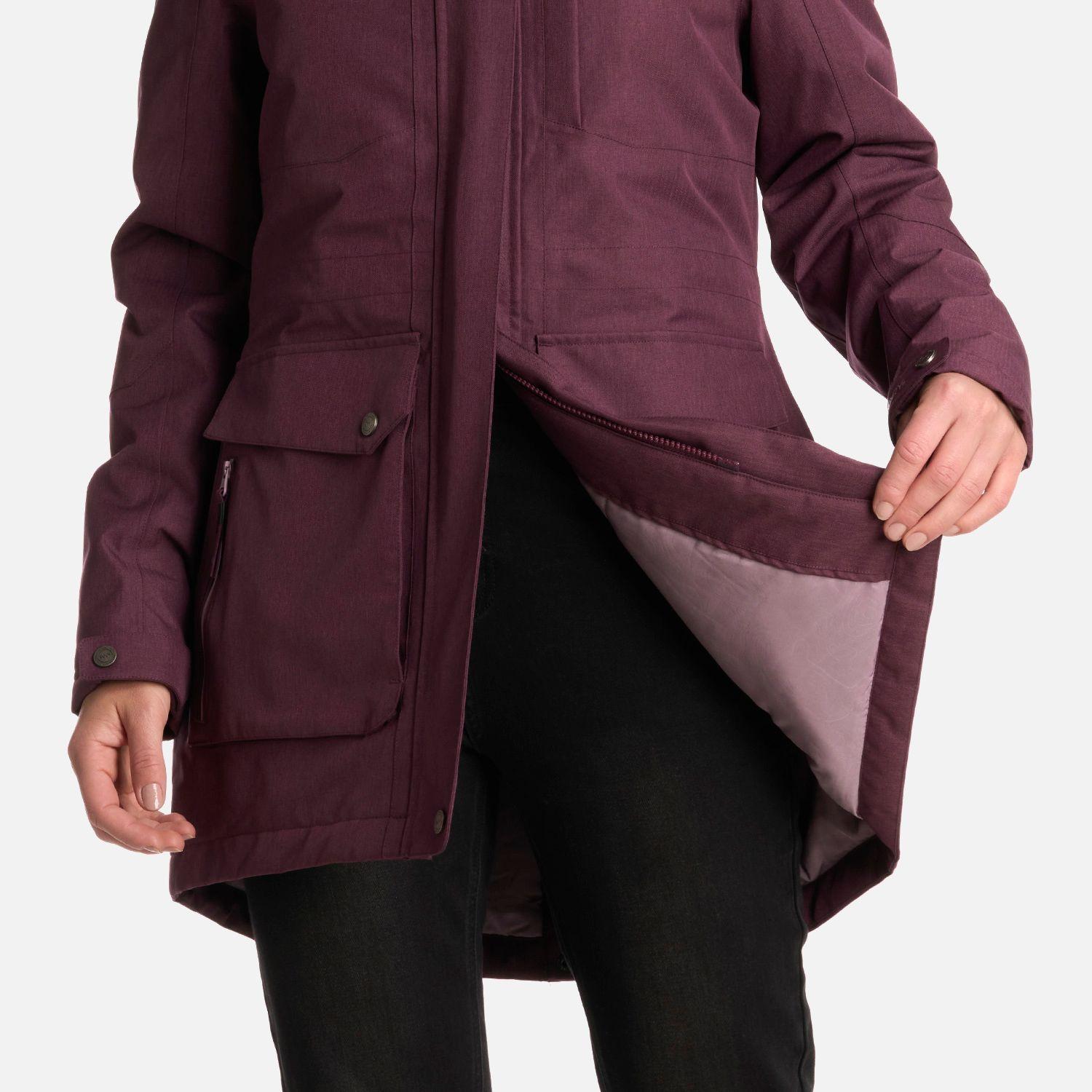 Chaqueta Mujer Roble B-Dry Hoody Melange Vino Lippi I25-8
