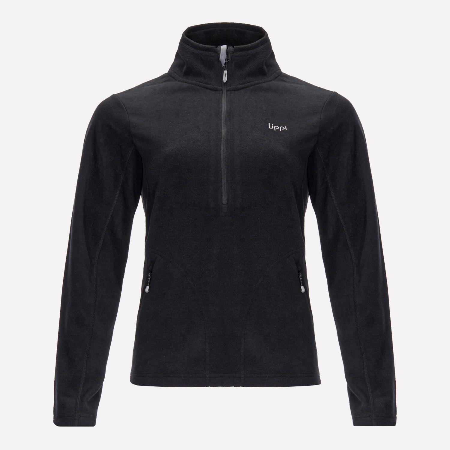 Poleron Mujer Lighter Nano-F 14 Zip Negro Lippi V23-0