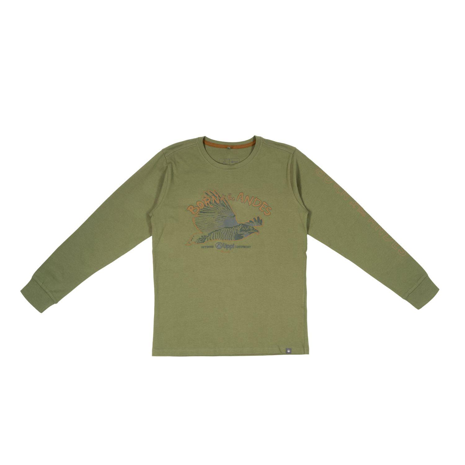 Polera Teen Boy Range Long-Sleeve Cotton T-Shirt Verde Lippi-0