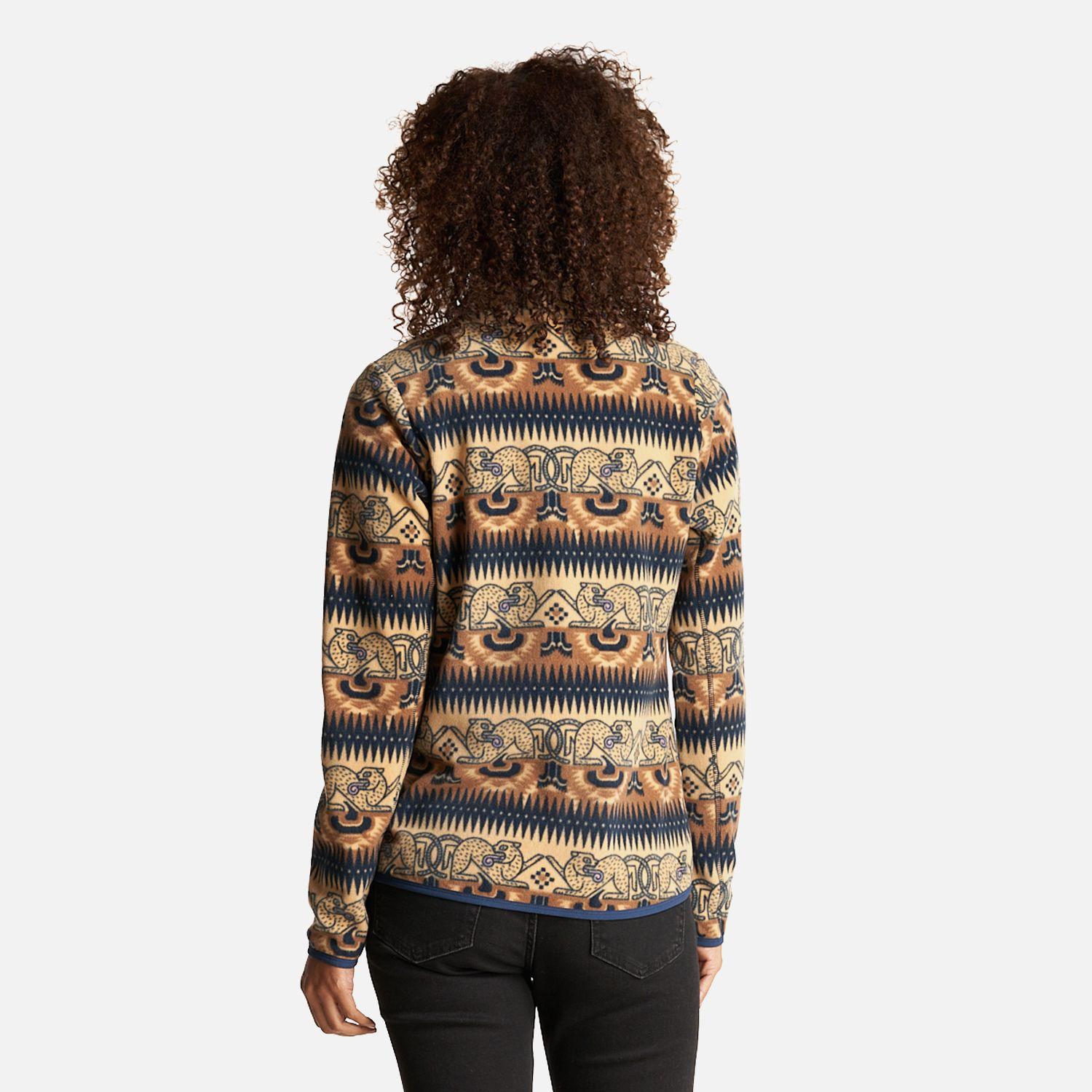 Poleron Mujer Tokerau Pro Print Beige Haka Honu-3