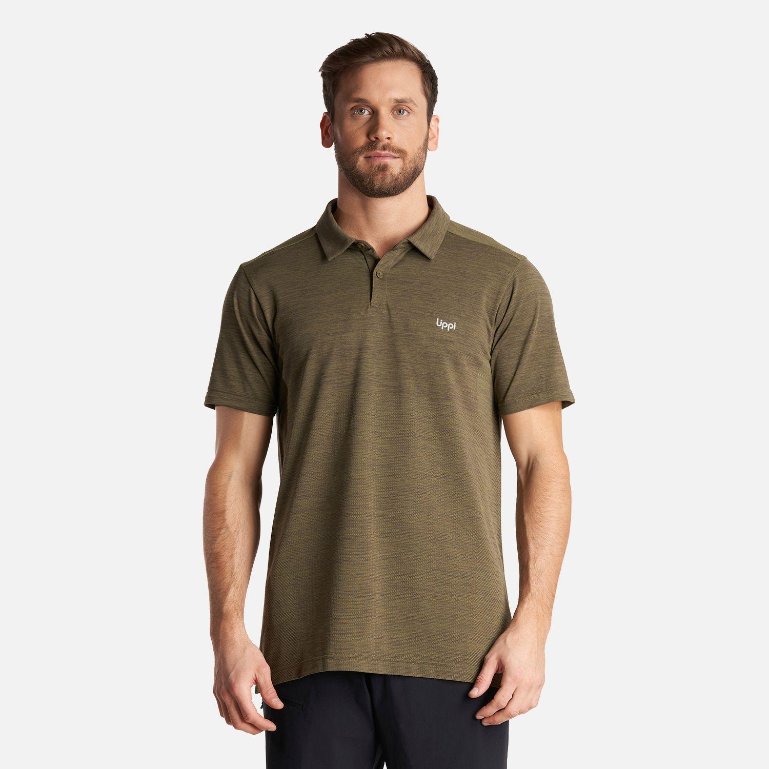 Polera Hombre B-Classic Seamless Polo Verde Oliva Lippi-1