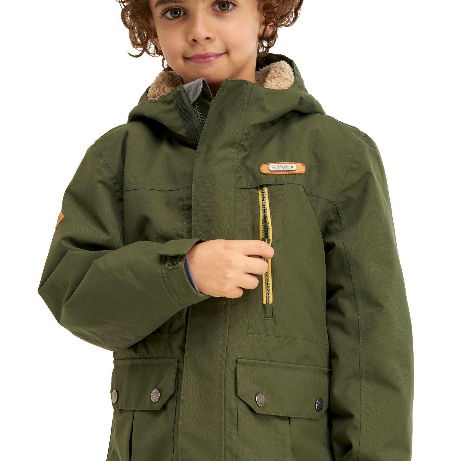 Chaqueta Niño Roble B-Dry Hoody Jacket Verde Militar Lippi-4