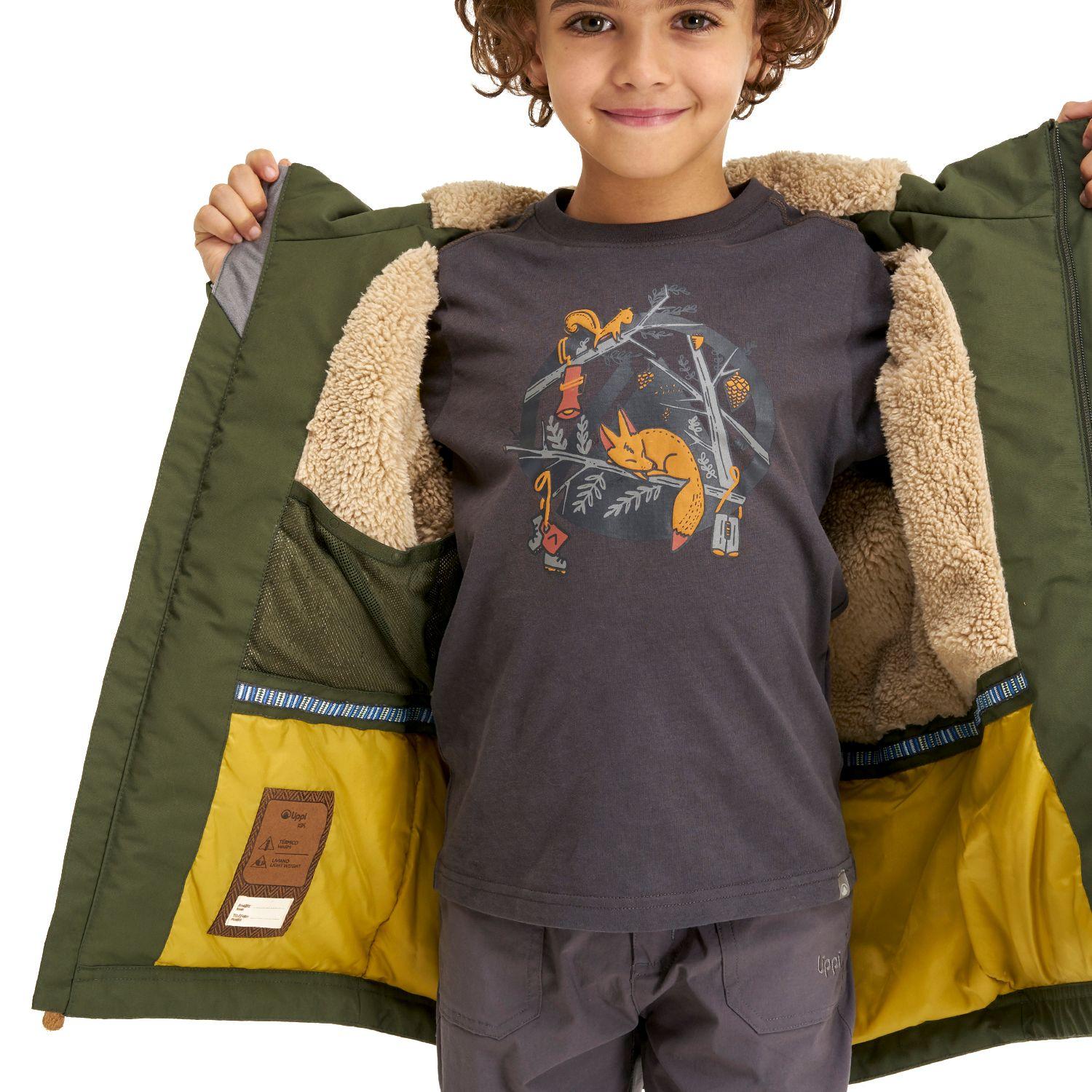 Chaqueta Niño Roble B-Dry Hoody Jacket Verde Militar Lippi-5