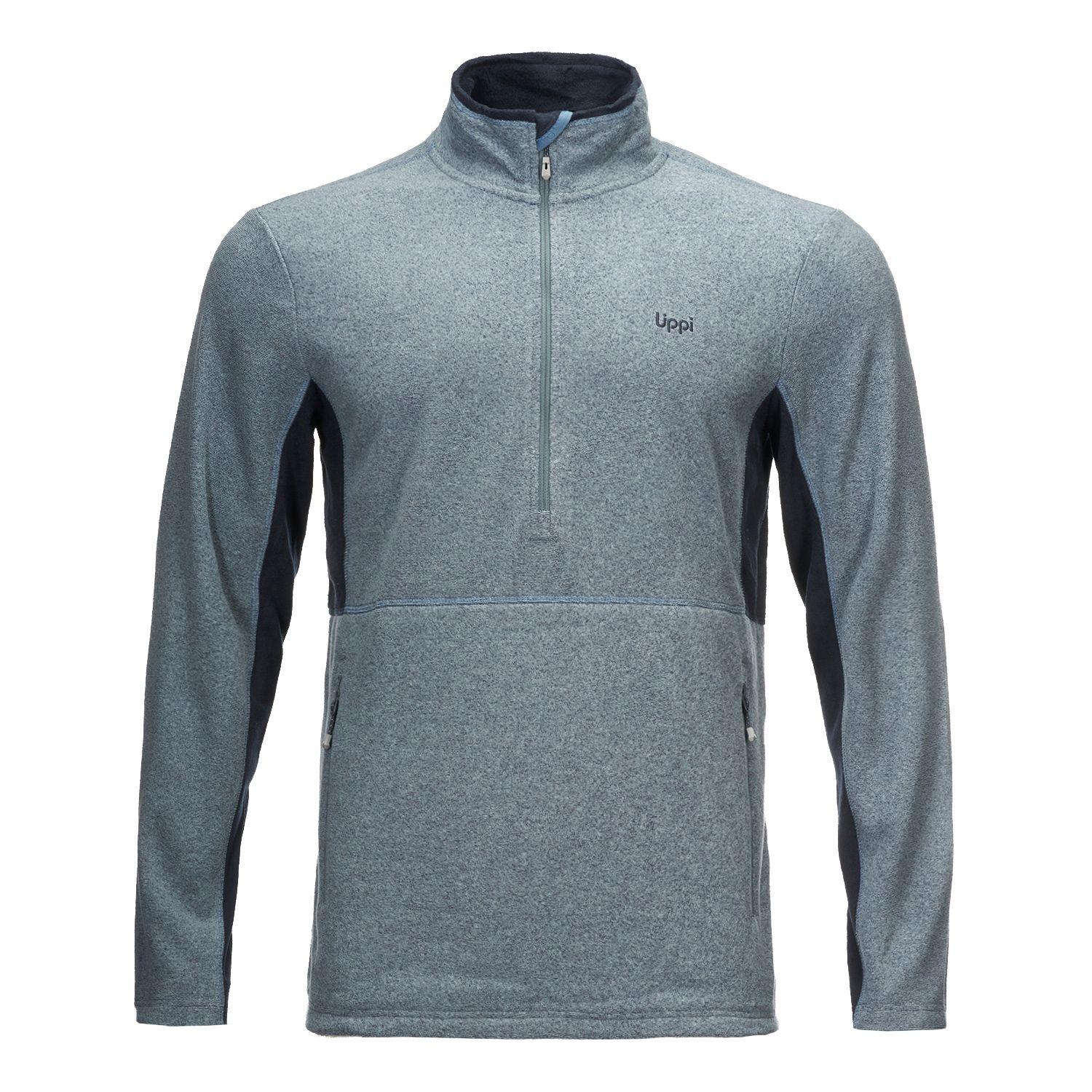 Poleron Hombre Lighter Nano-F 14 Zip Azul Piedra Lippi-0