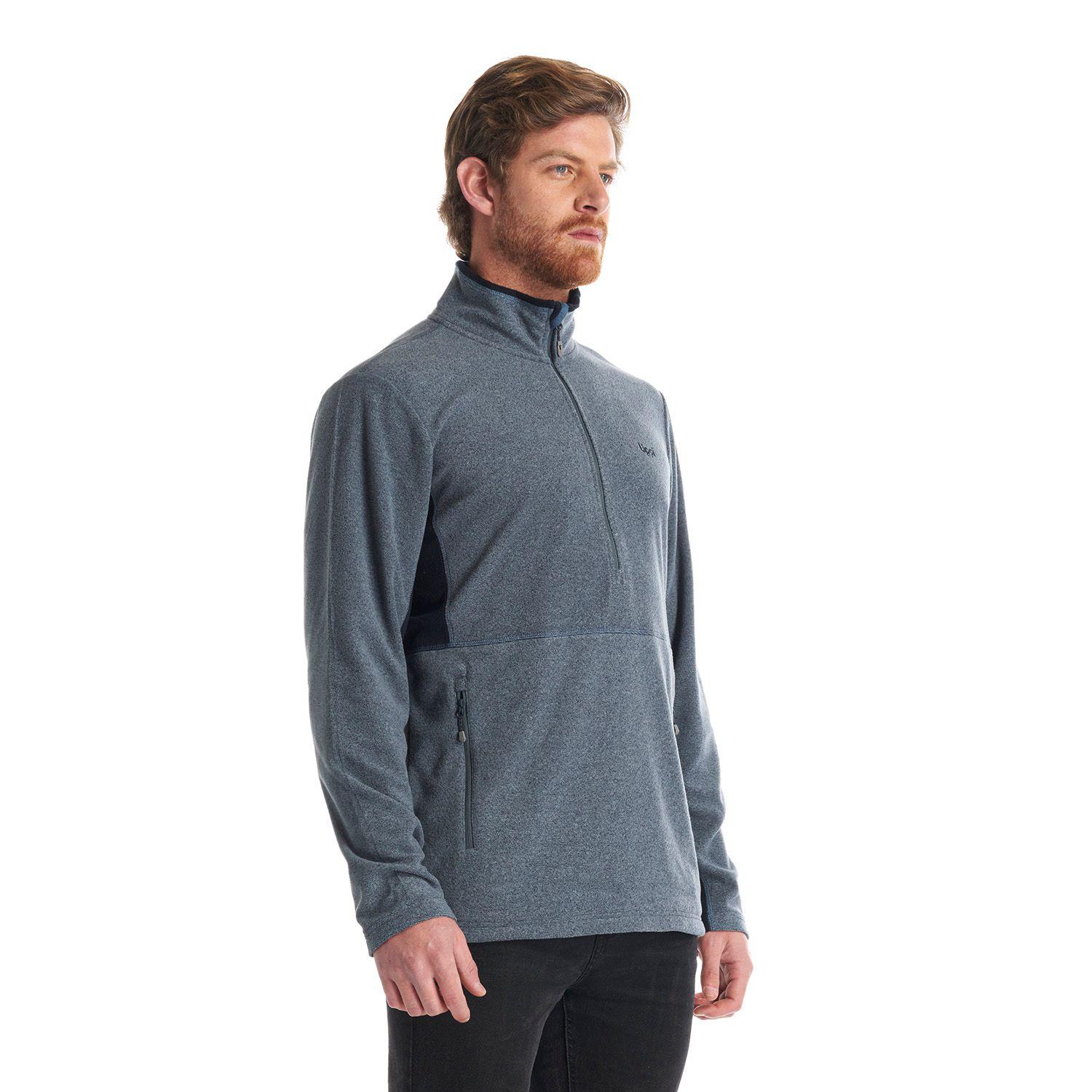 Poleron Hombre Lighter Nano-F 14 Zip Azul Piedra Lippi-2