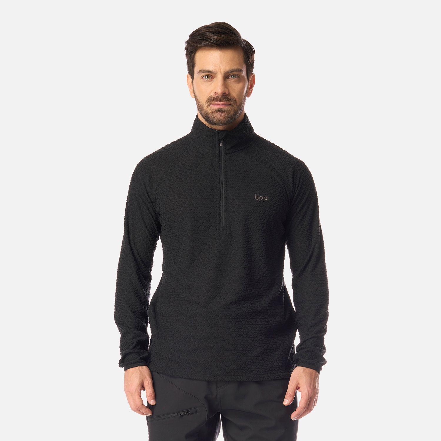 Polerón Hombre Jacaranda Nano-F 1/4 Zip Negro Lippi I26-0