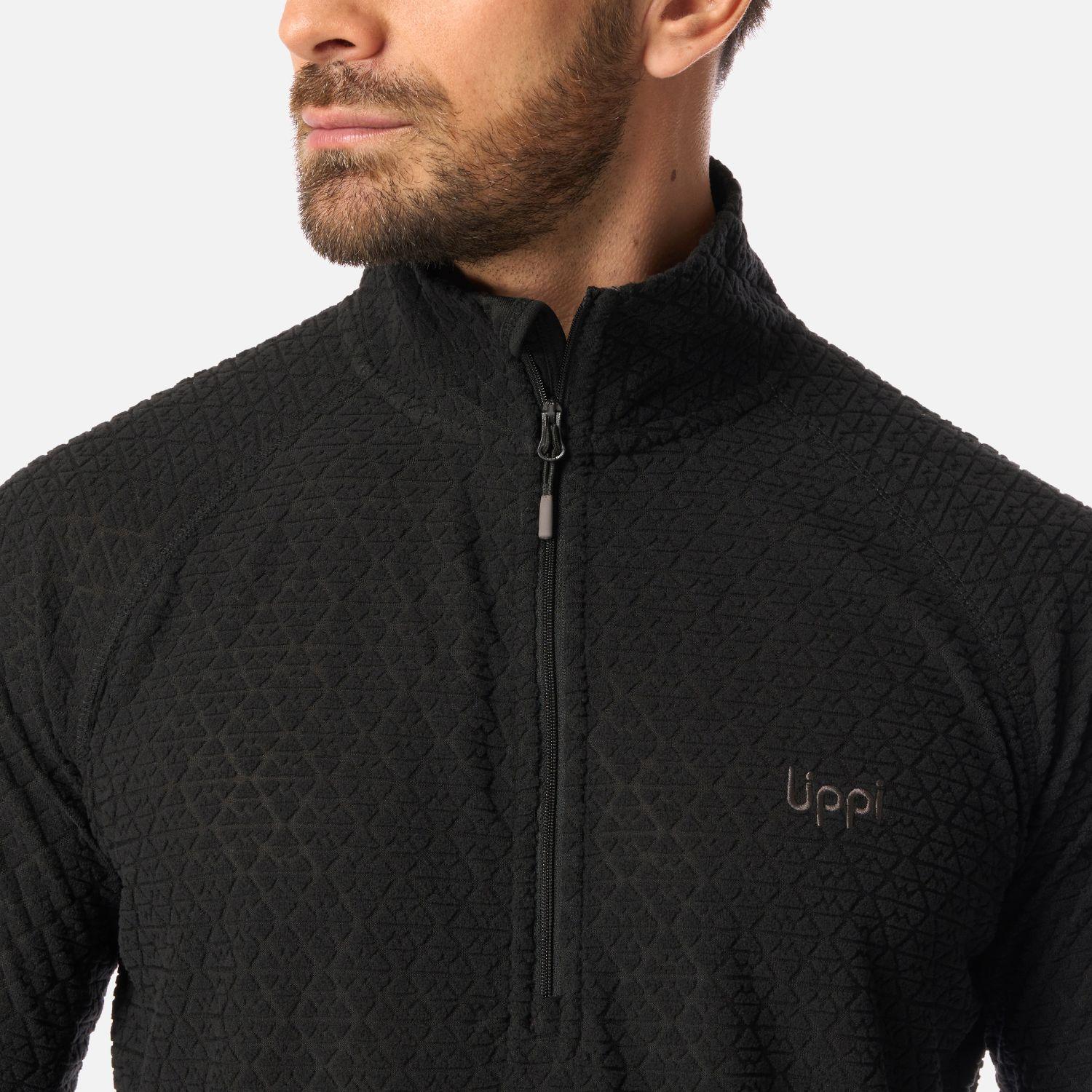 Polerón Hombre Jacaranda Nano-F 1/4 Zip Negro Lippi I26-3