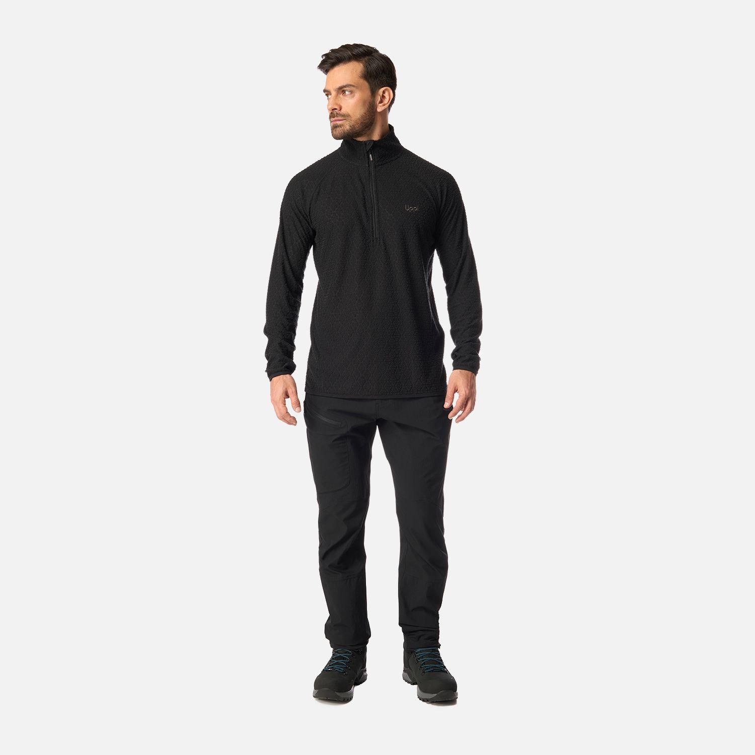 Polerón Hombre Jacaranda Nano-F 1/4 Zip Negro Lippi I26-4