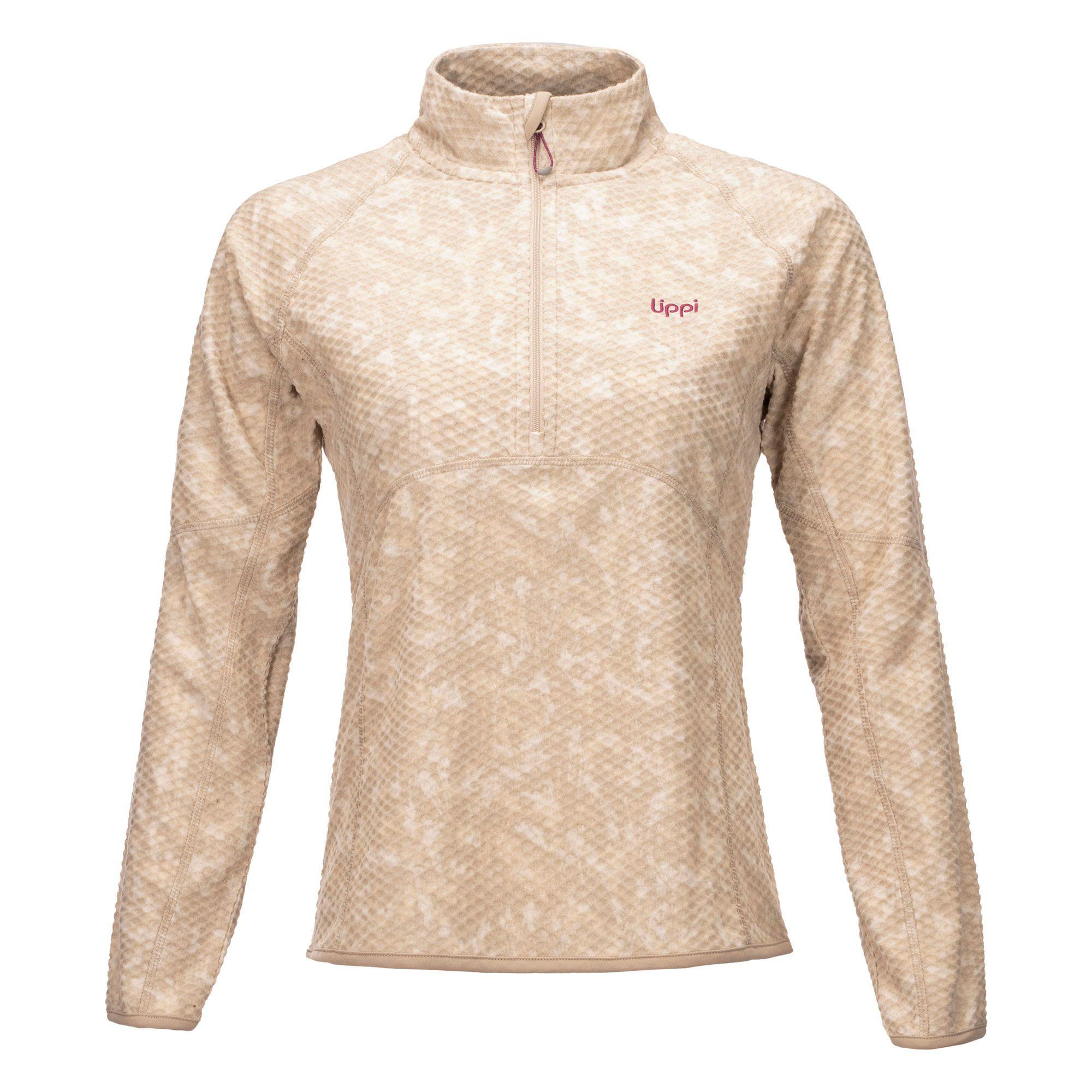 Poleron Mujer Jacaranda Nano-F 14 Zip Print Crudo Lippi-0