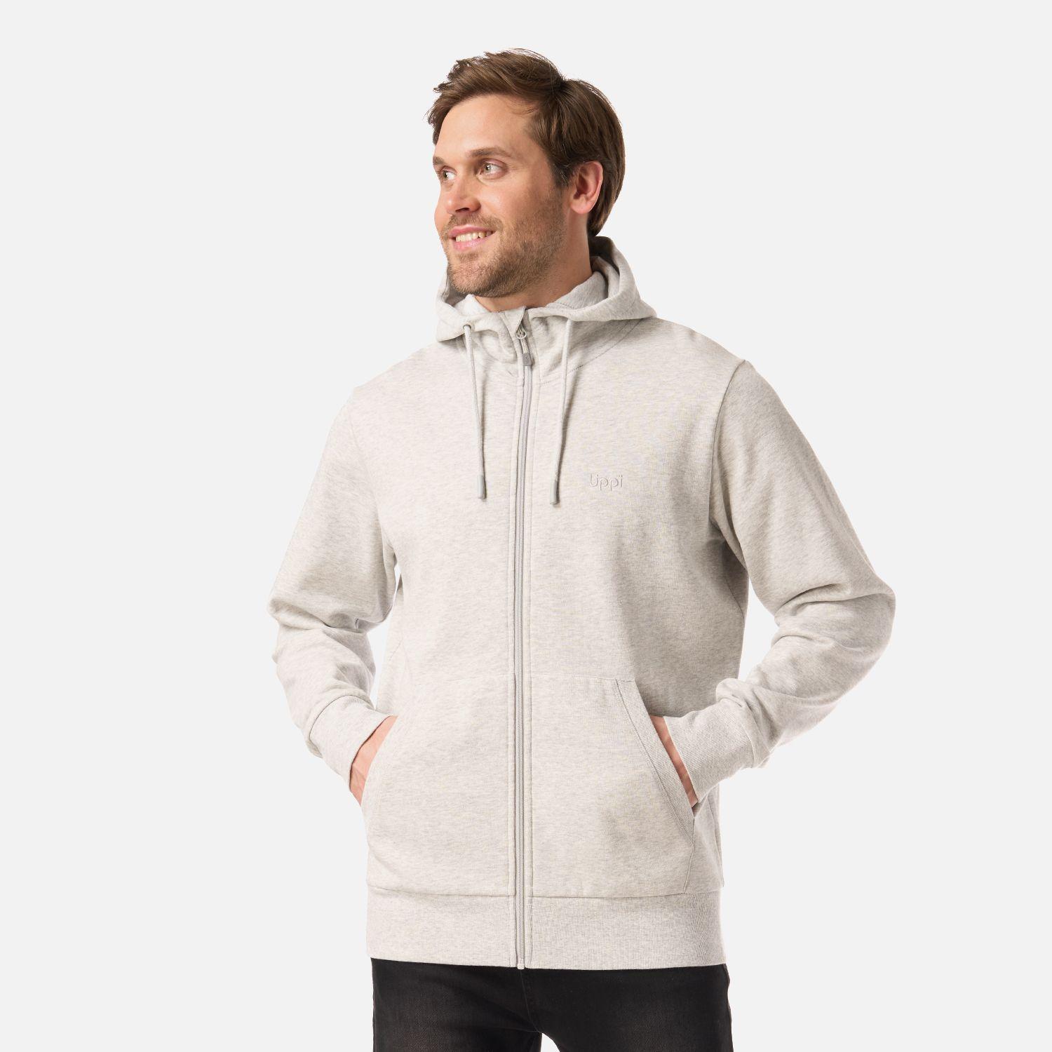 Polerón Hombre Ulmo Light Full Zip Hoody Sweatshirt Gris Lippi V26-0