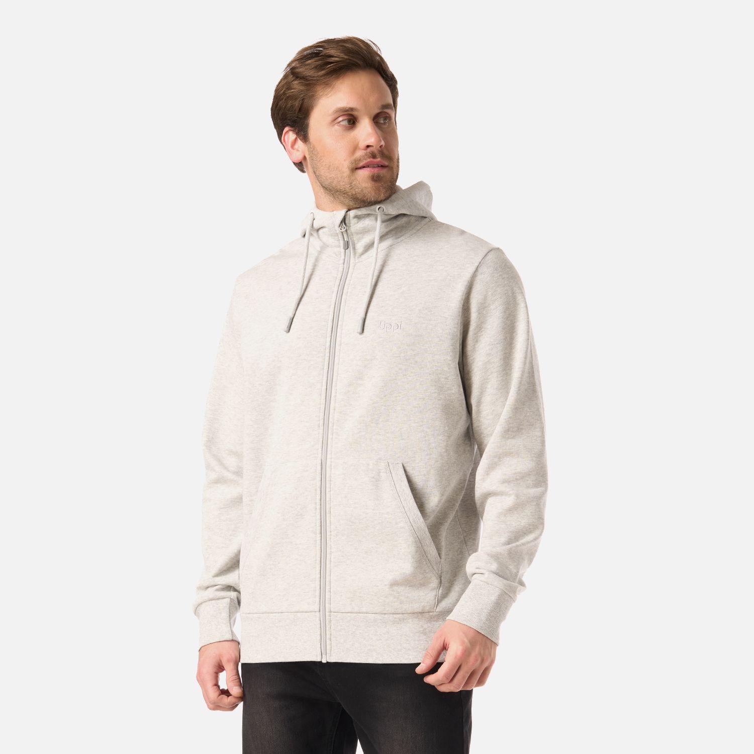 Polerón Hombre Ulmo Light Full Zip Hoody Sweatshirt Gris Lippi V26-1