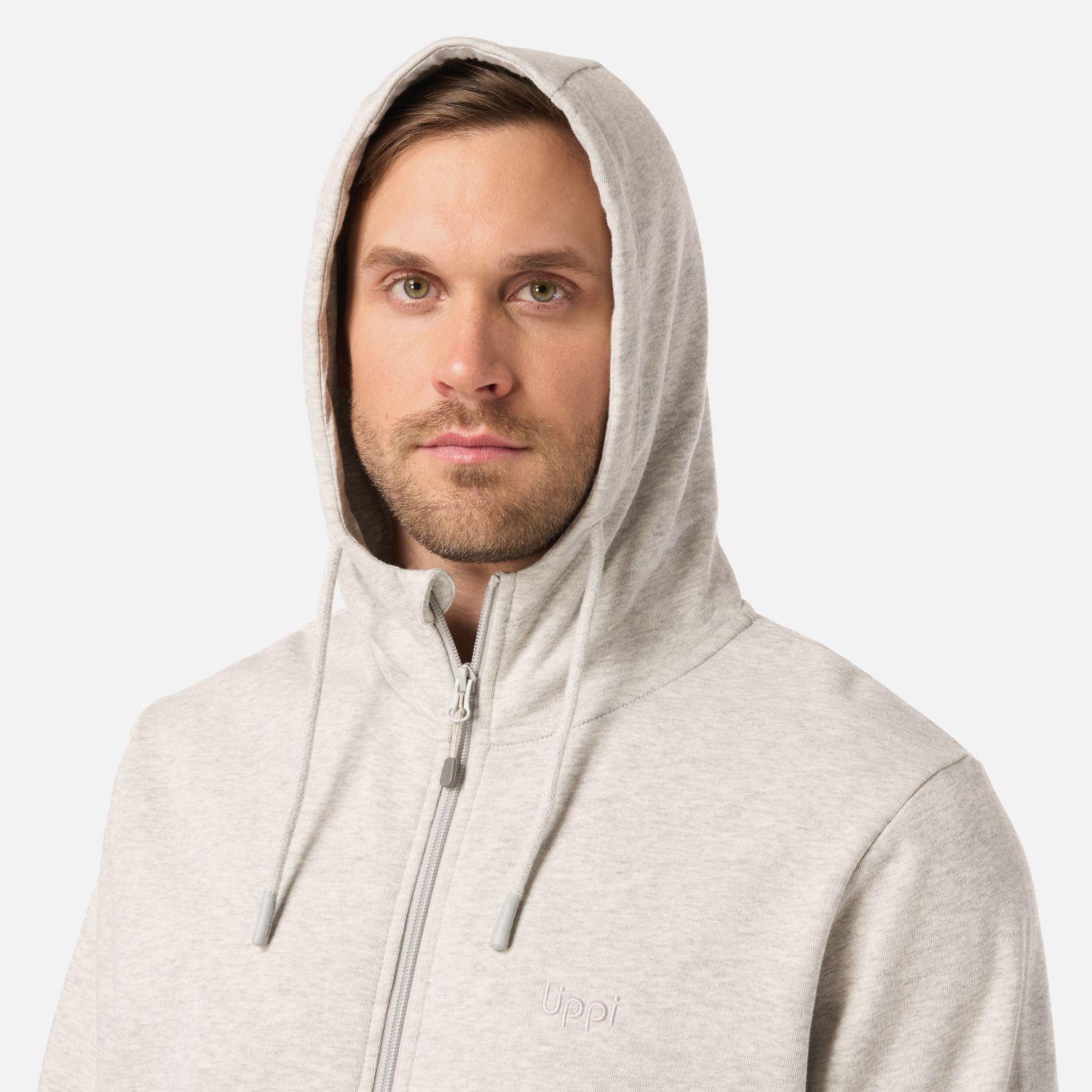 Polerón Hombre Ulmo Light Full Zip Hoody Sweatshirt Gris Lippi V26-3