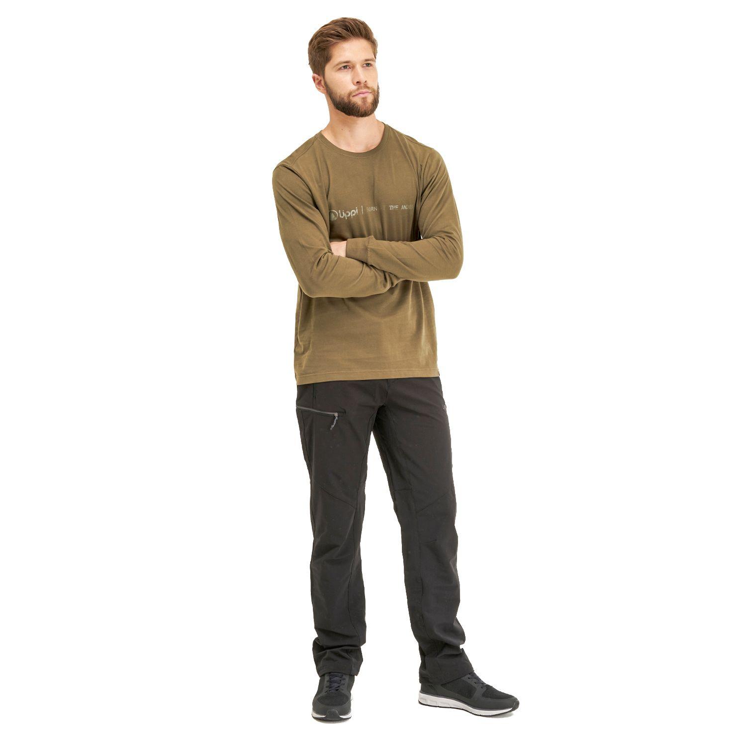 Polera Hombre Shield Long Sleeve Cotton T-Shirt Verde Oliva Lippi-6