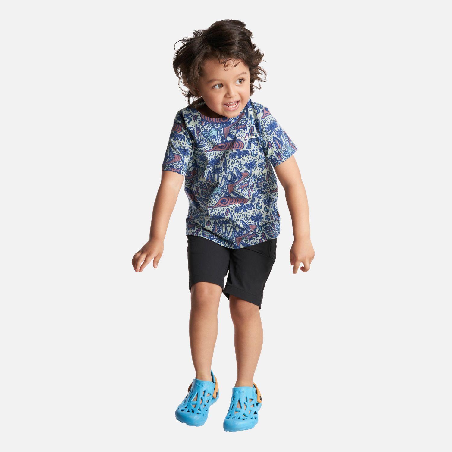 Polera Niño Tucuquere Print Verde Grisaceo Haka Honu V25-4