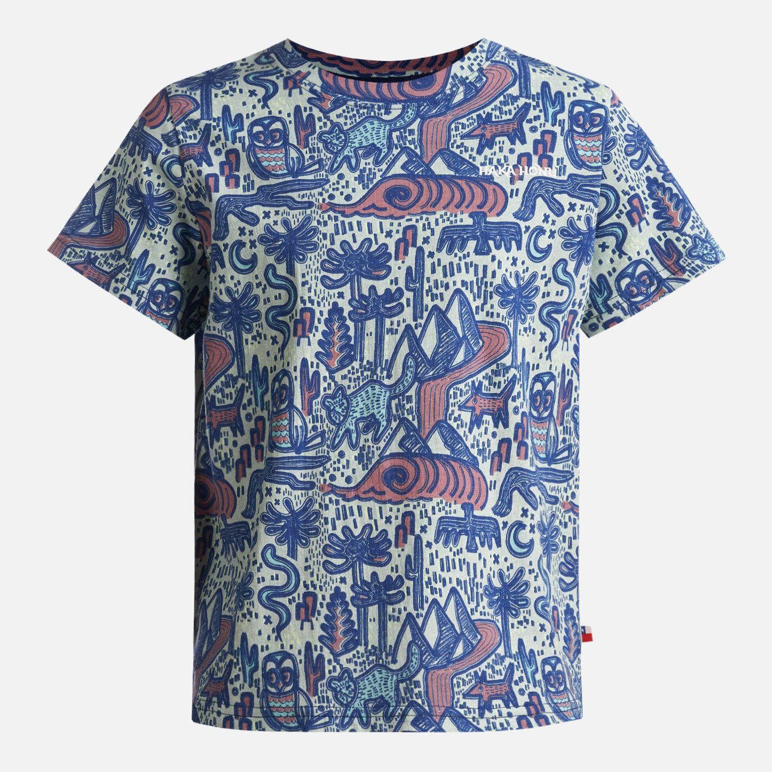 Polera Niño Tucuquere Print Verde Grisaceo Haka Honu V25-5