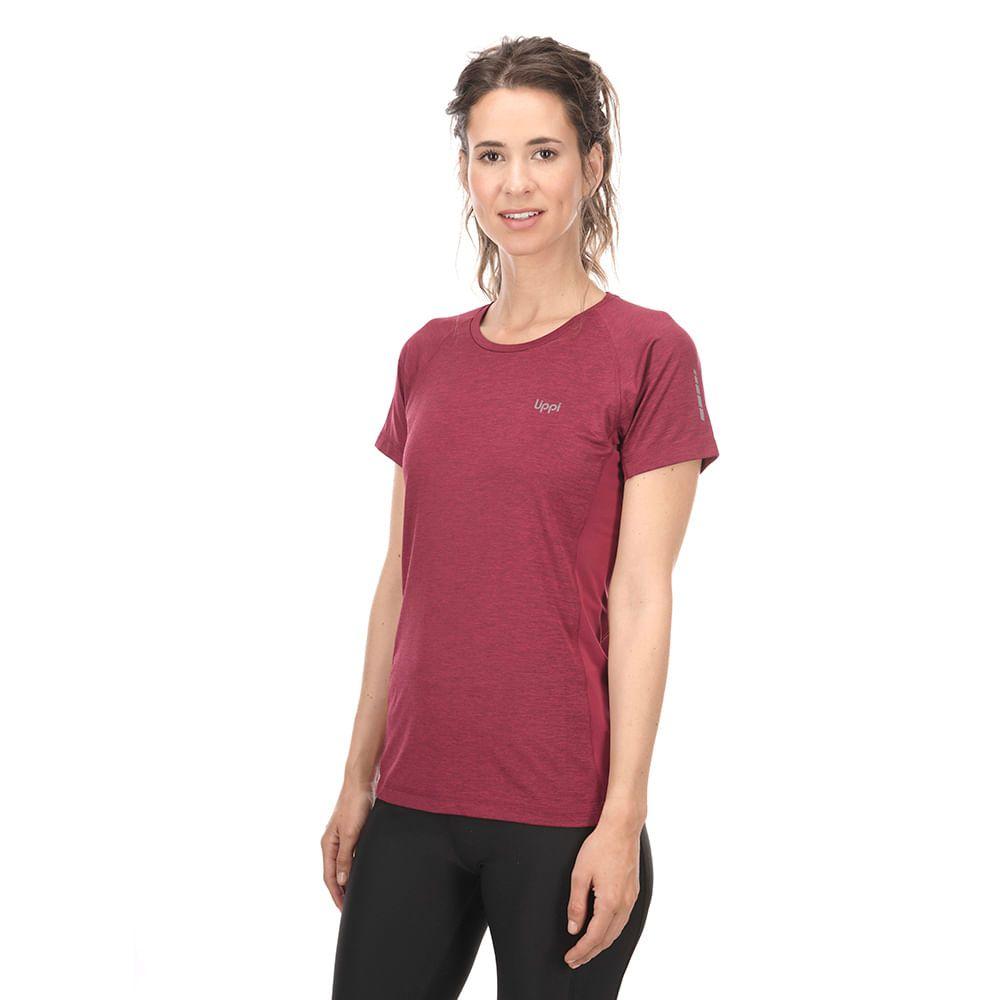 Polera Mujer Fury UV-Stop T-Shirt Melange Frambuesa Lippi-1