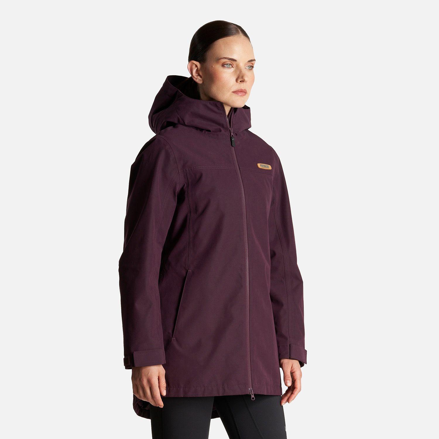 Chaqueta Mujer Citizen Warm B-Dry Hoody Jacket Burdeo Lippi-2