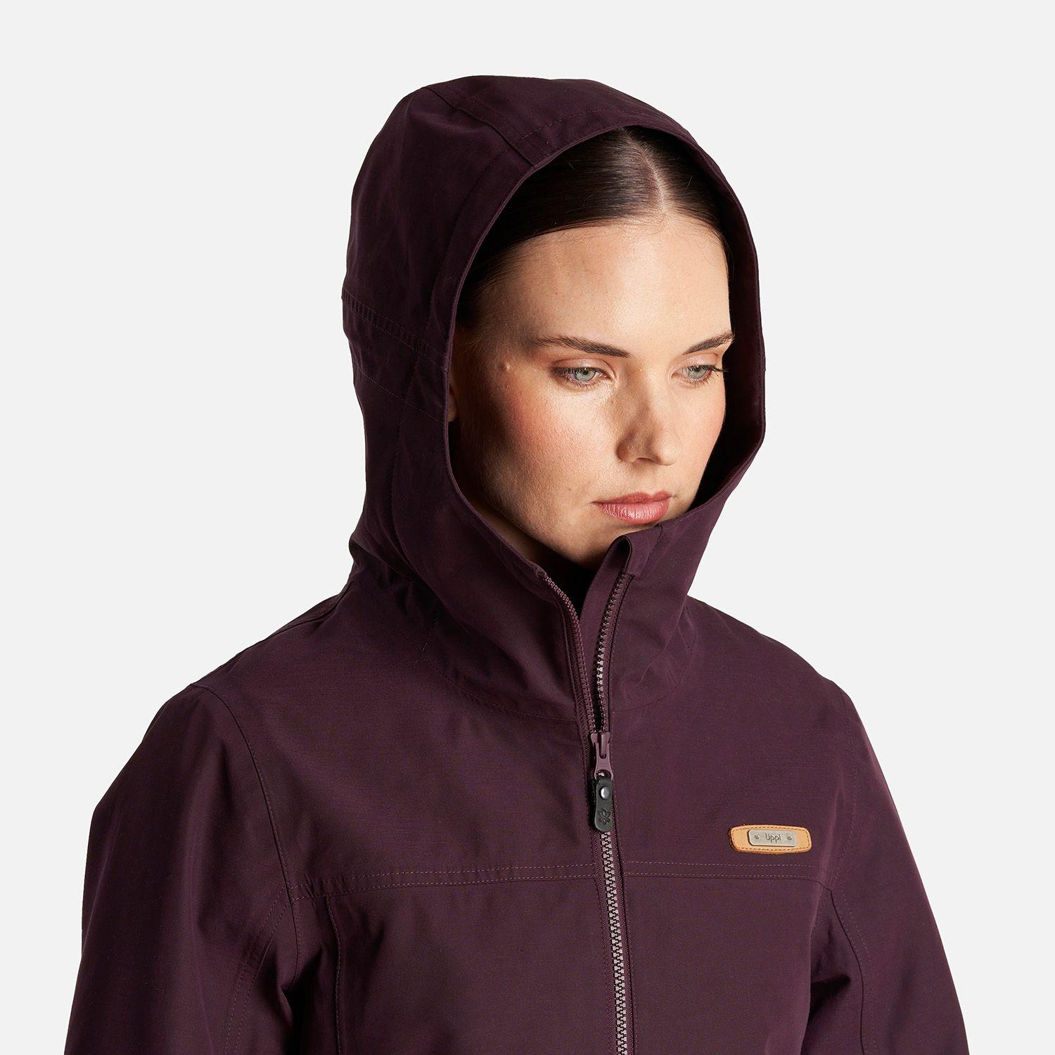 Chaqueta Mujer Citizen Warm B-Dry Hoody Jacket Burdeo Lippi-6
