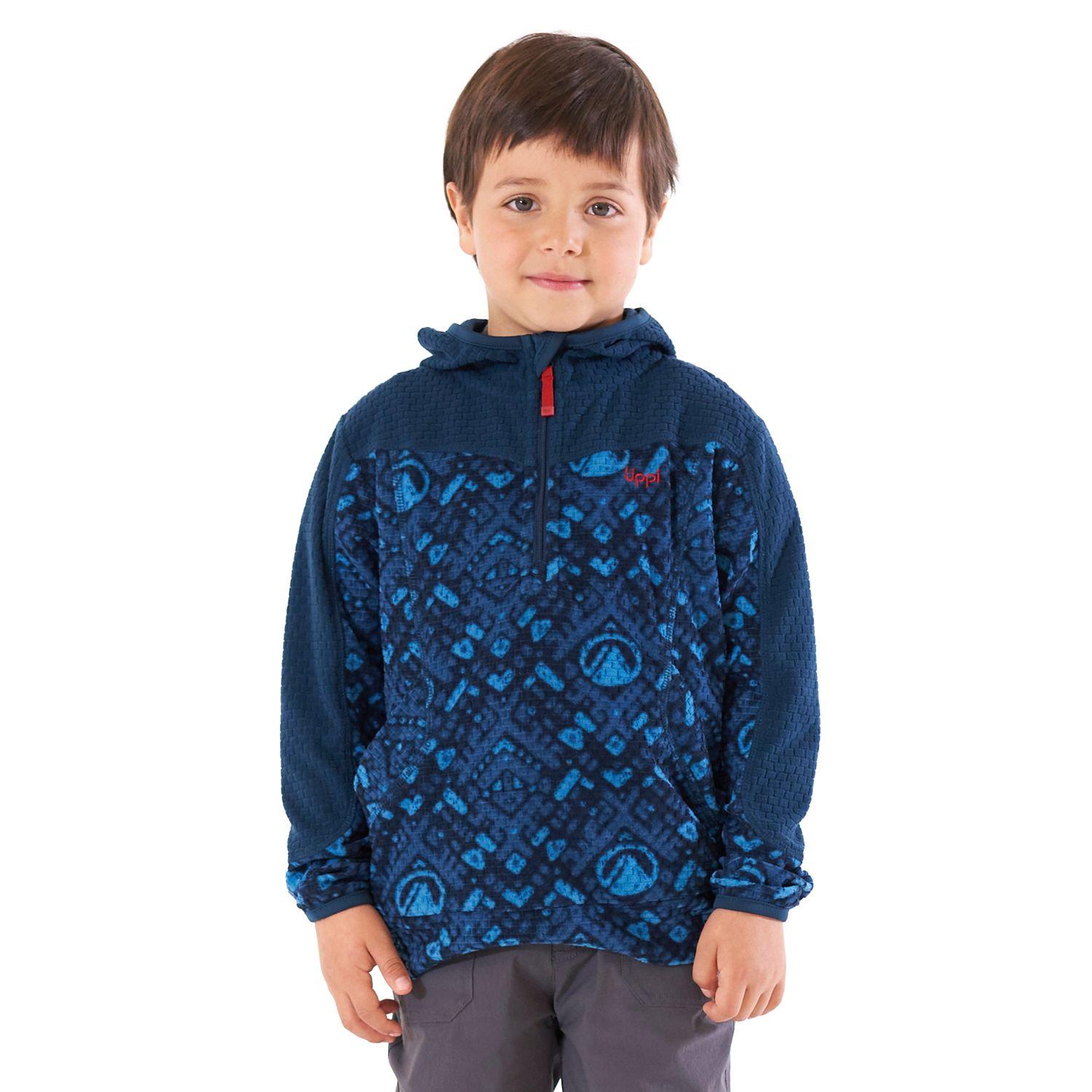 Poleron Niño Saltamontes Nano-F 1/4 Zip Hoody Print Azul Lippi-1
