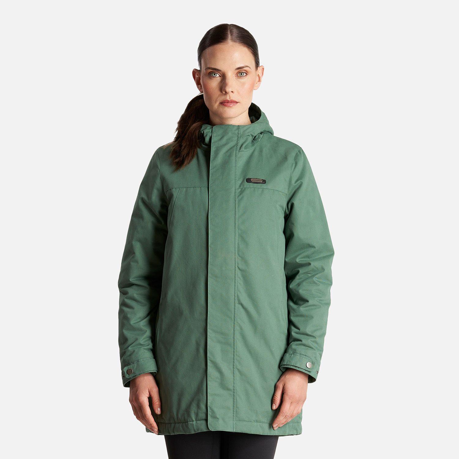 Chaqueta Mujer Peumo Canvas Hoody Jacket Verde Botella Lippi-0