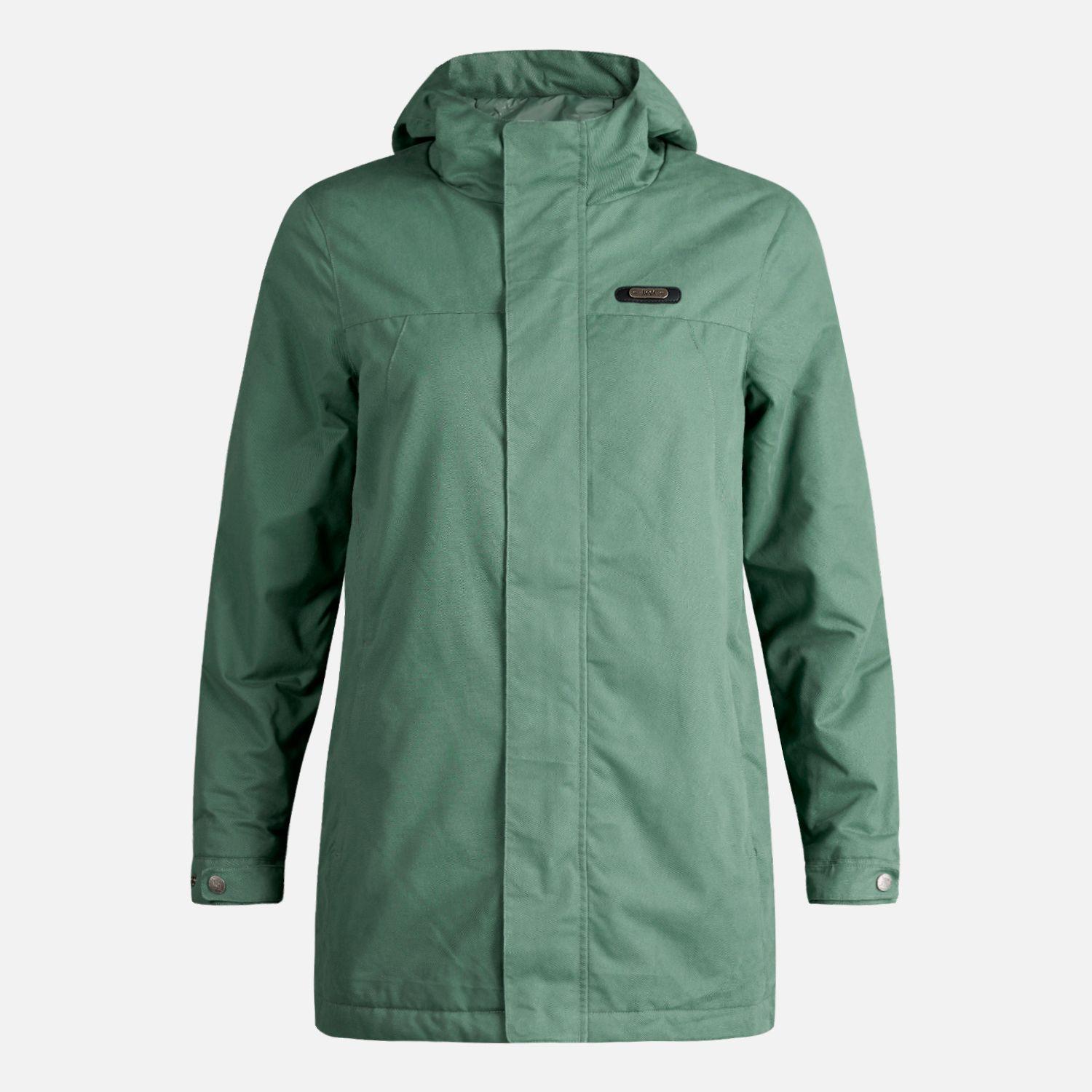 Chaqueta Mujer Peumo Canvas Hoody Jacket Verde Botella Lippi-9