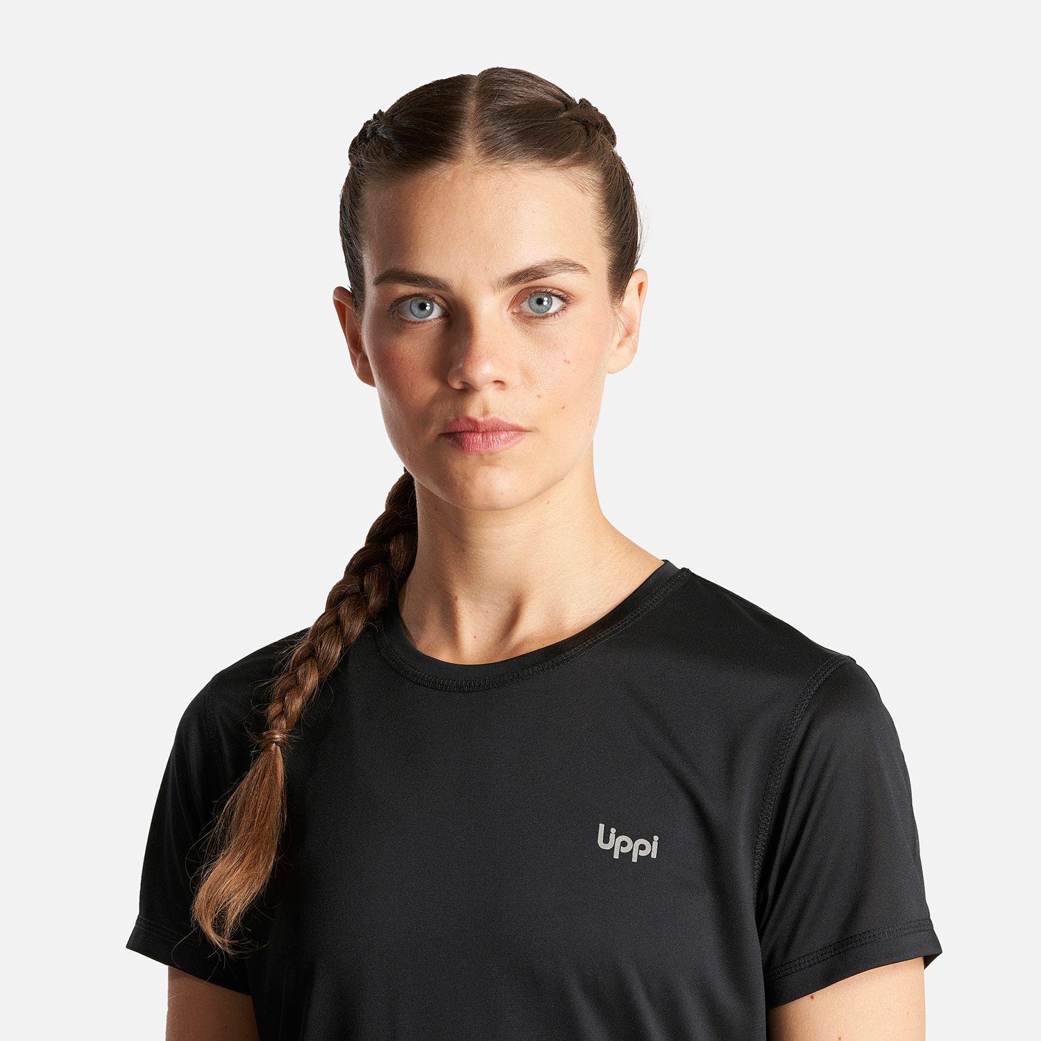 Polera Mujer Core Q-Dry T-Shirt Negro Lippi I23-5