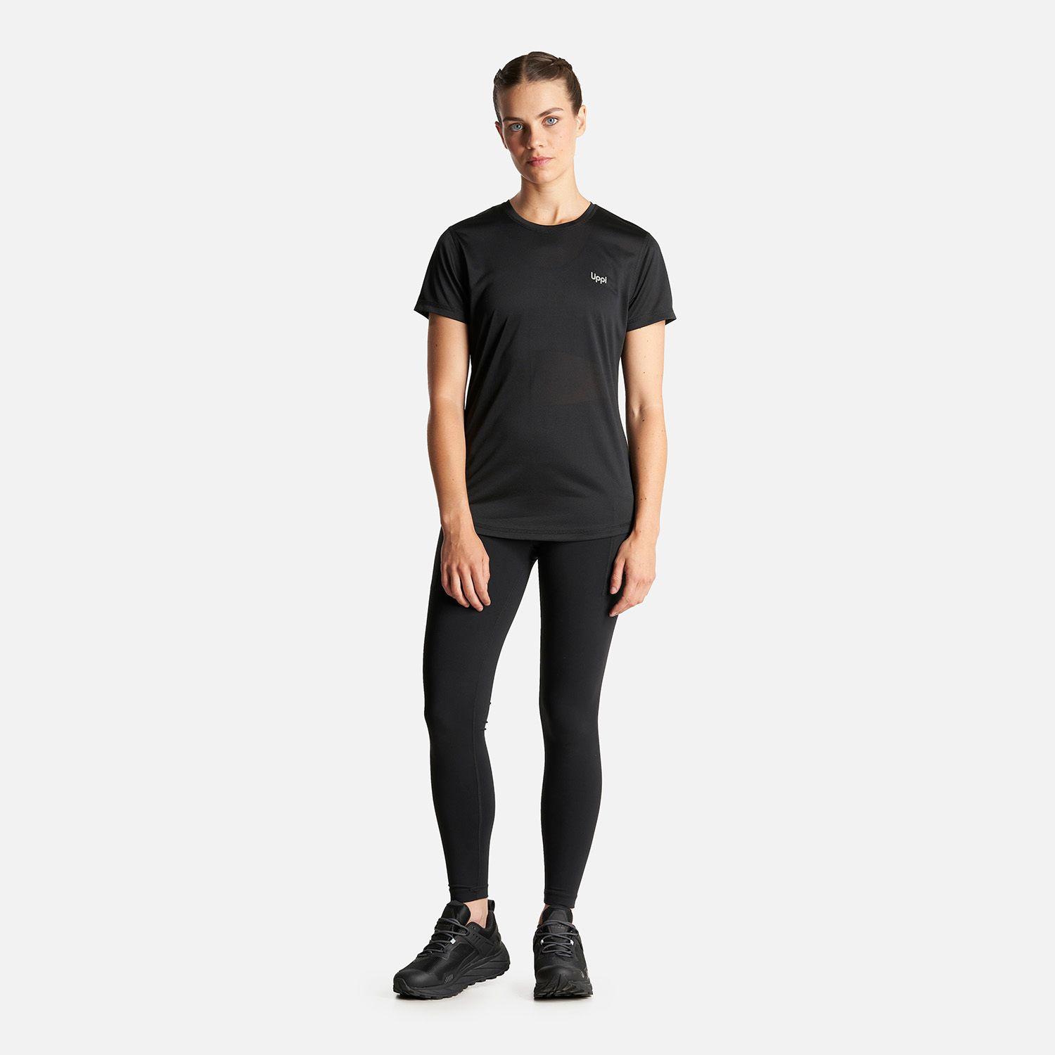 Polera Mujer Core Q-Dry T-Shirt Negro Lippi I23-6