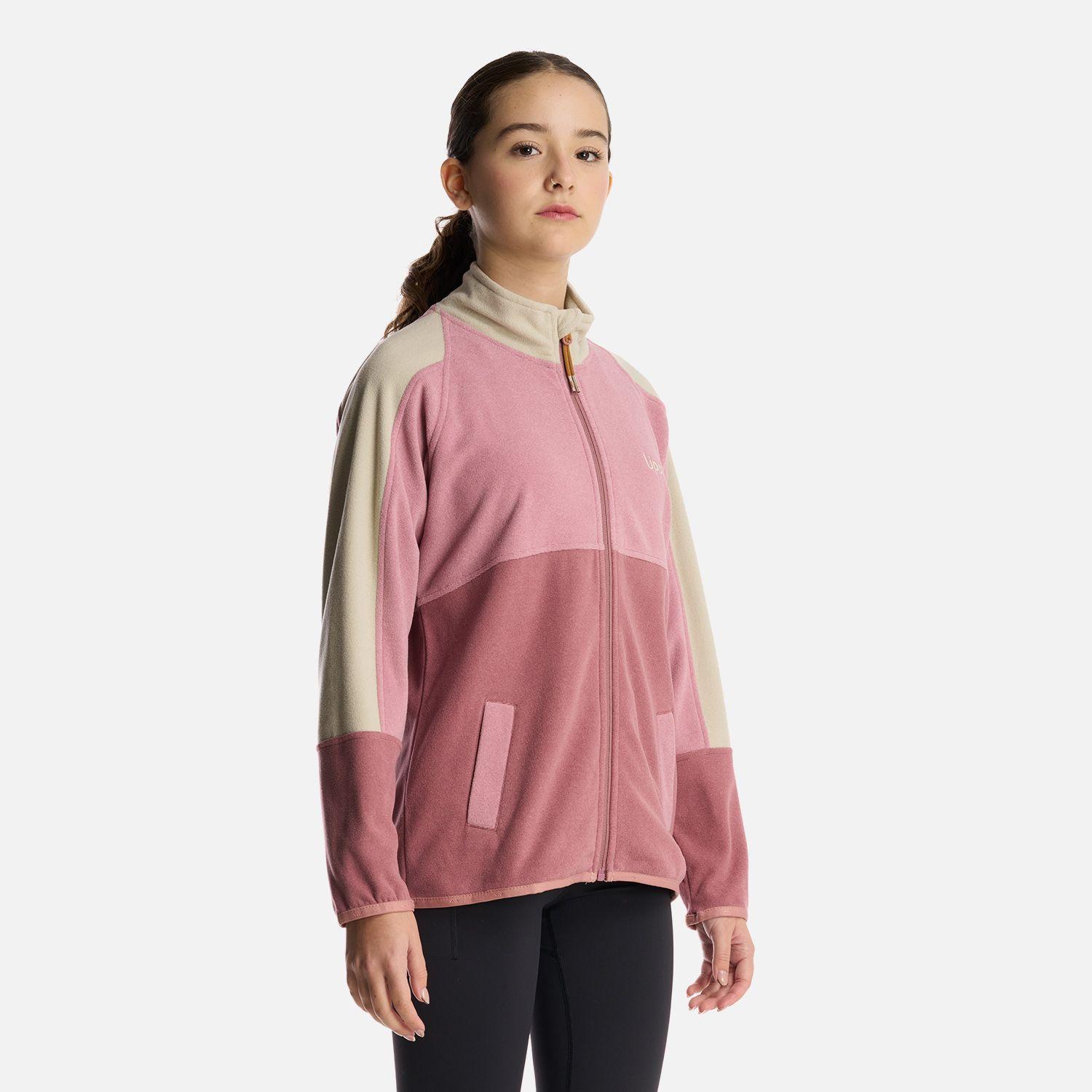 Polerón Teen Girl FirePlace Full Zip Sweatshirt Rosa Lippi-1