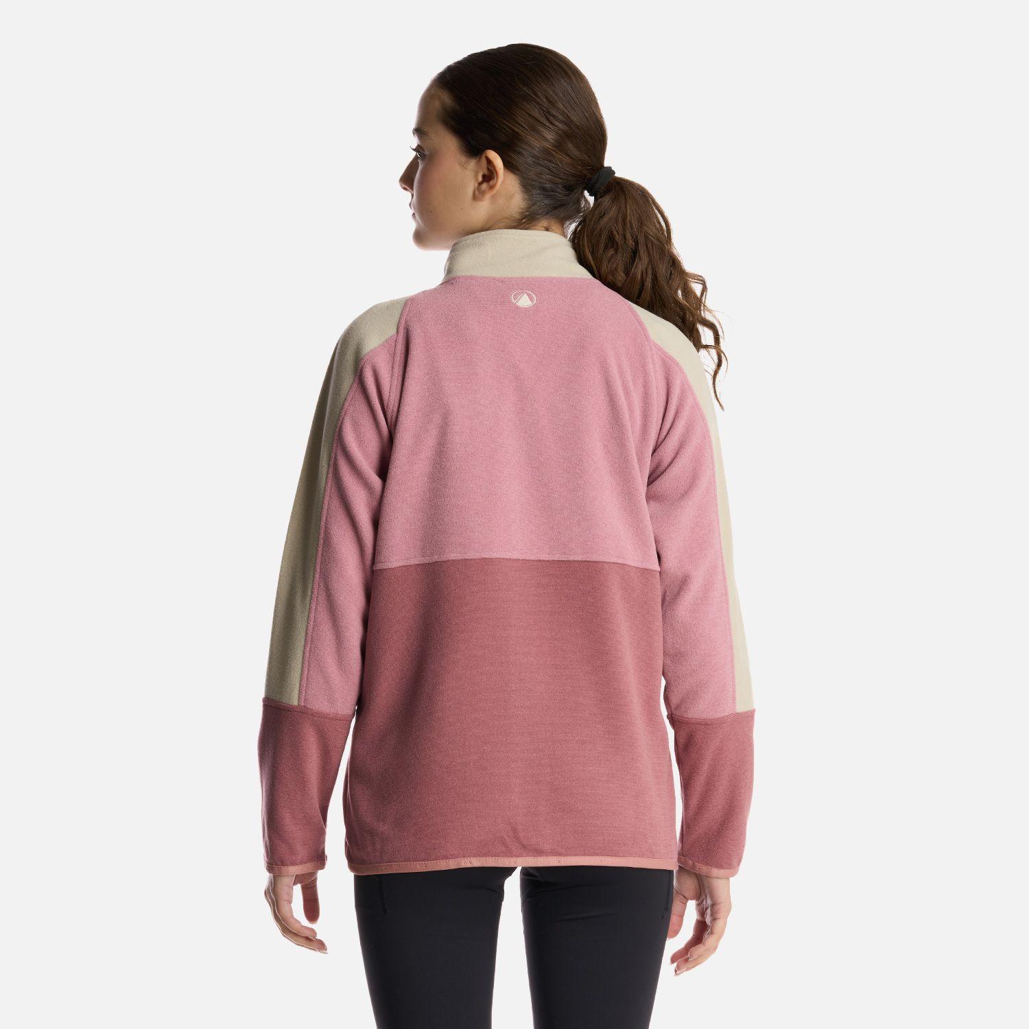 Polerón Teen Girl FirePlace Full Zip Sweatshirt Rosa Lippi-2