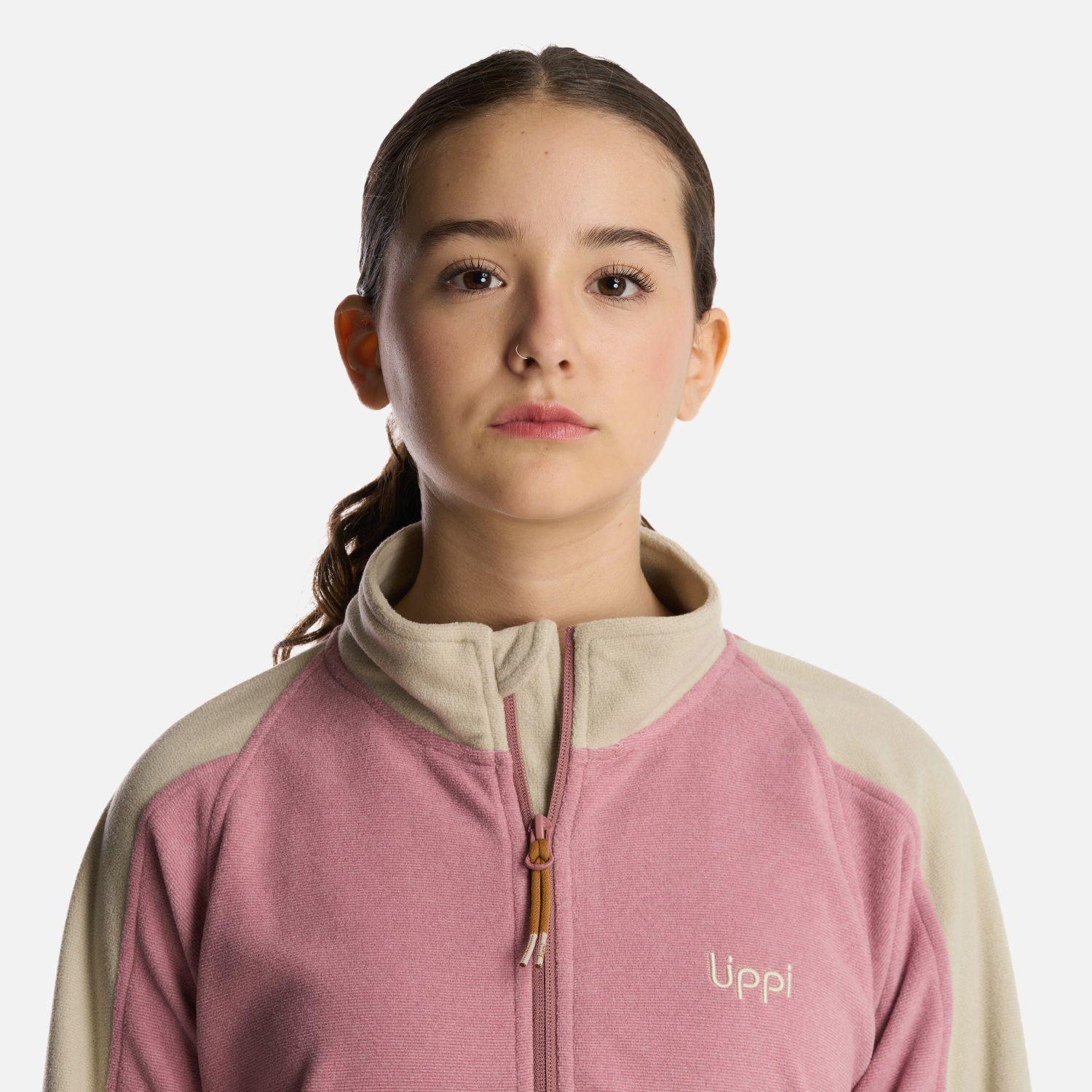 Polerón Teen Girl FirePlace Full Zip Sweatshirt Rosa Lippi-3