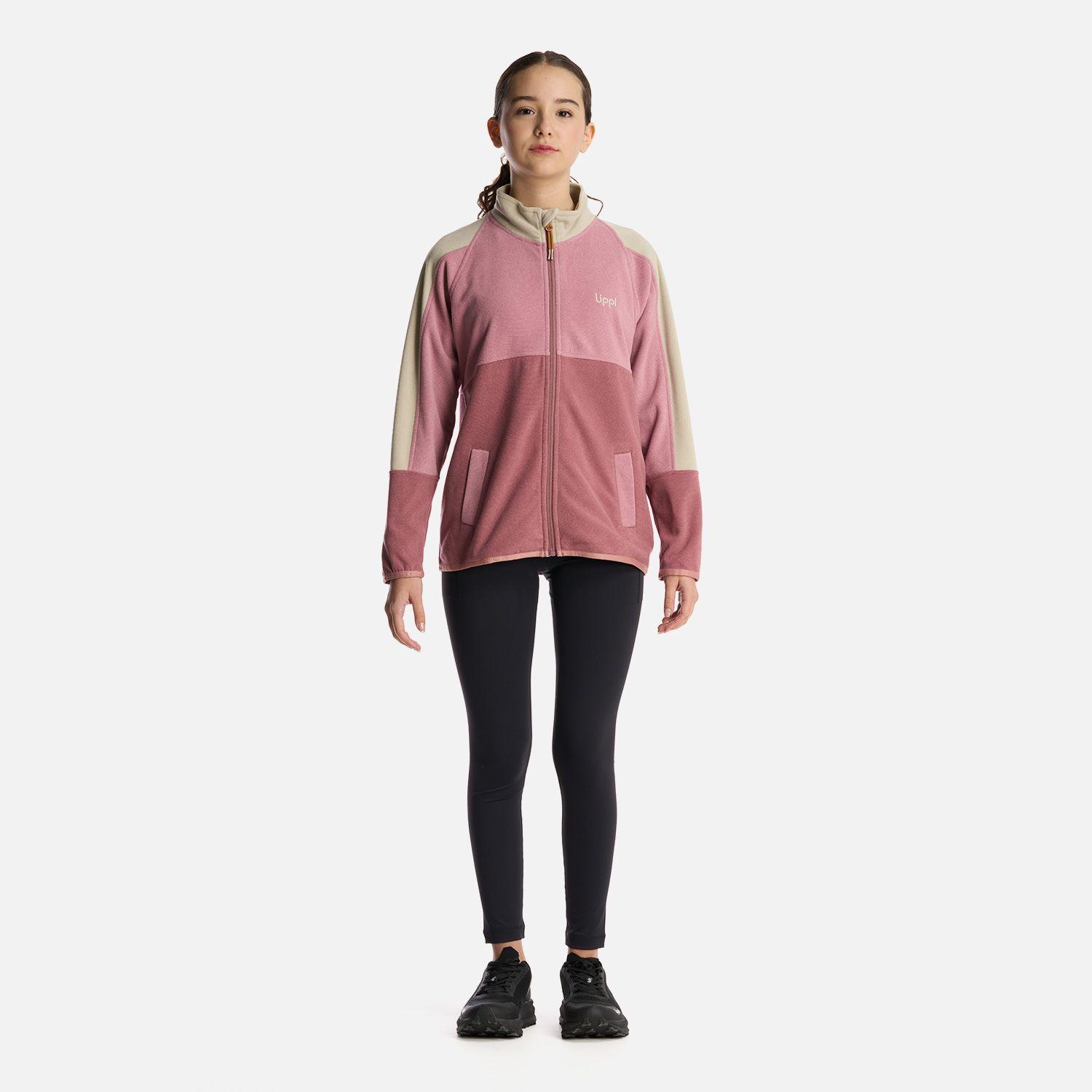 Polerón Teen Girl FirePlace Full Zip Sweatshirt Rosa Lippi-5