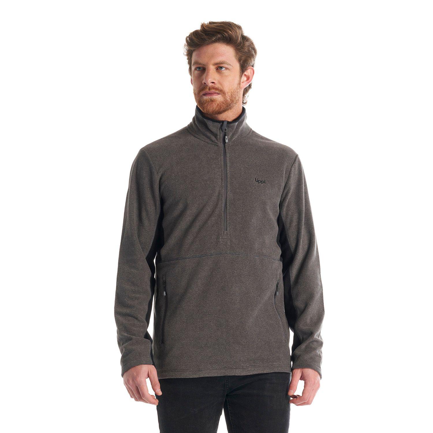 Poleron Hombre Lighter Nano-F 14 Zip Grafito Lippi V22-1