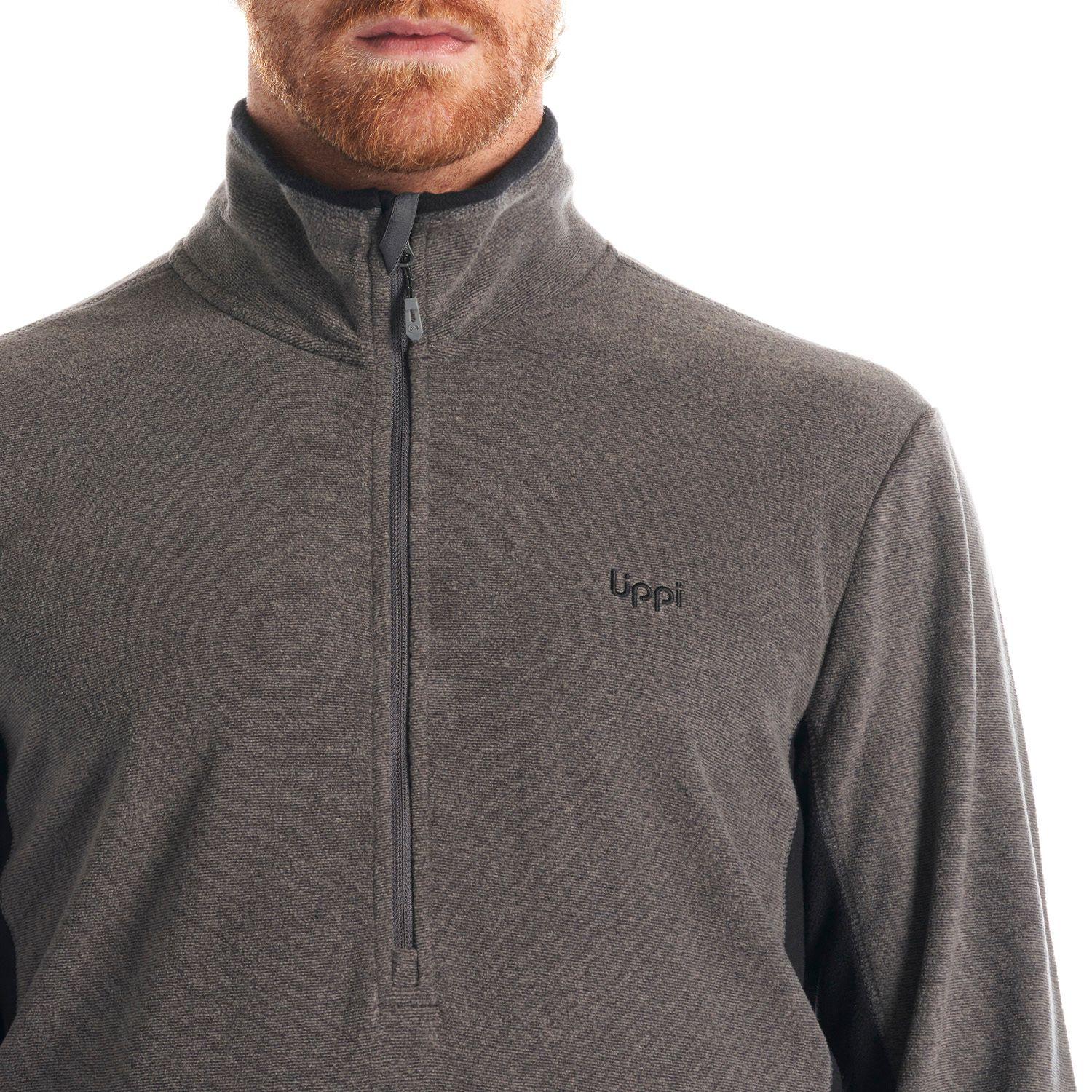 Poleron Hombre Lighter Nano-F 14 Zip Grafito Lippi V22-7