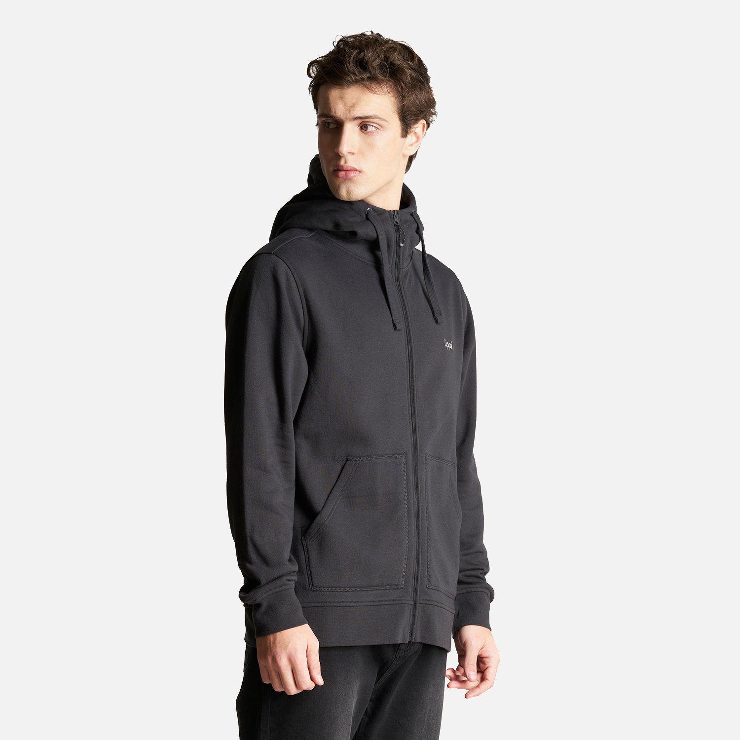 Poleron Hombre Insigne Full Zip Hoody Sweatshirt Negro Lippi V23-2