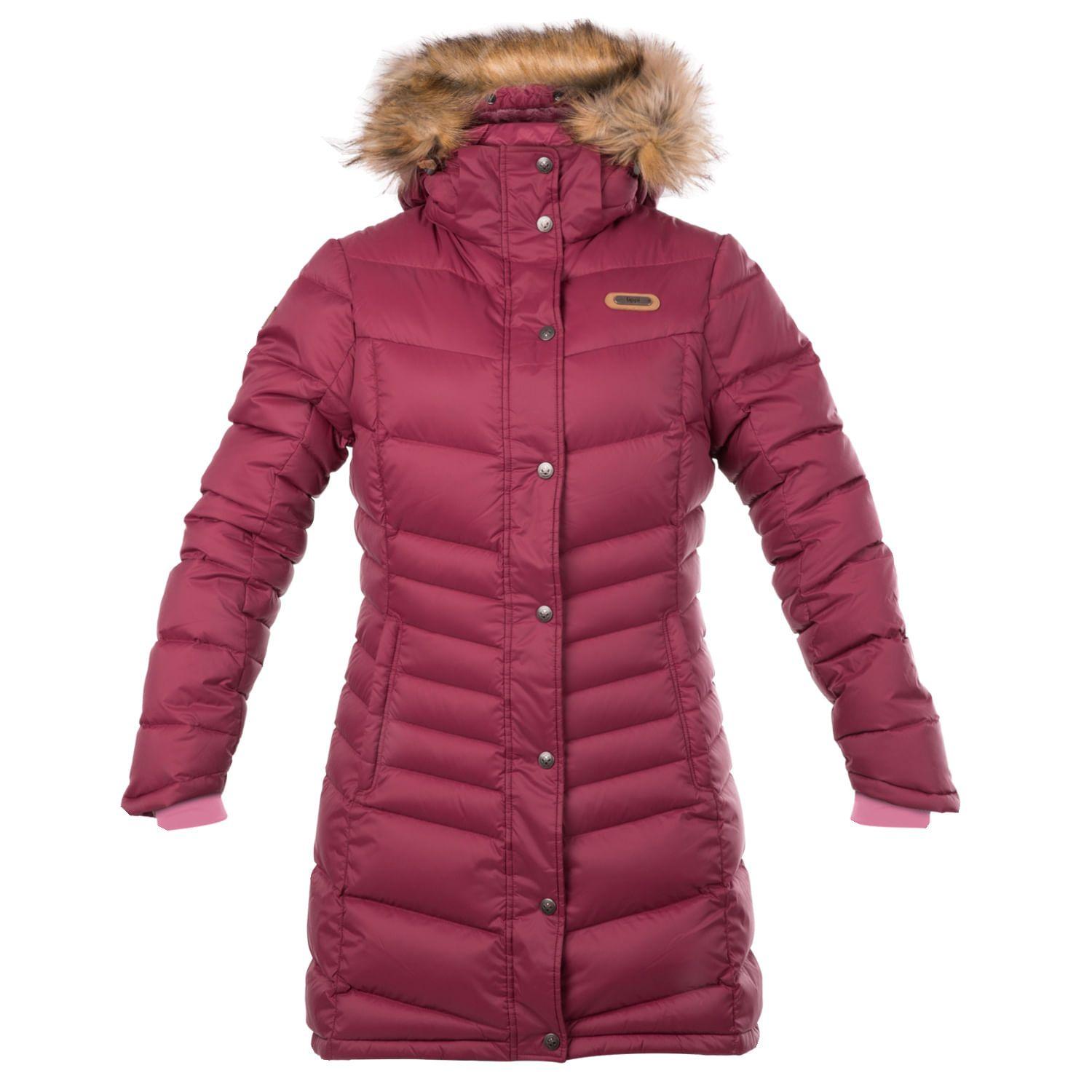 Chaqueta Mujer Quilca Down Long Jacket Rosa Oscuro Lippi-0
