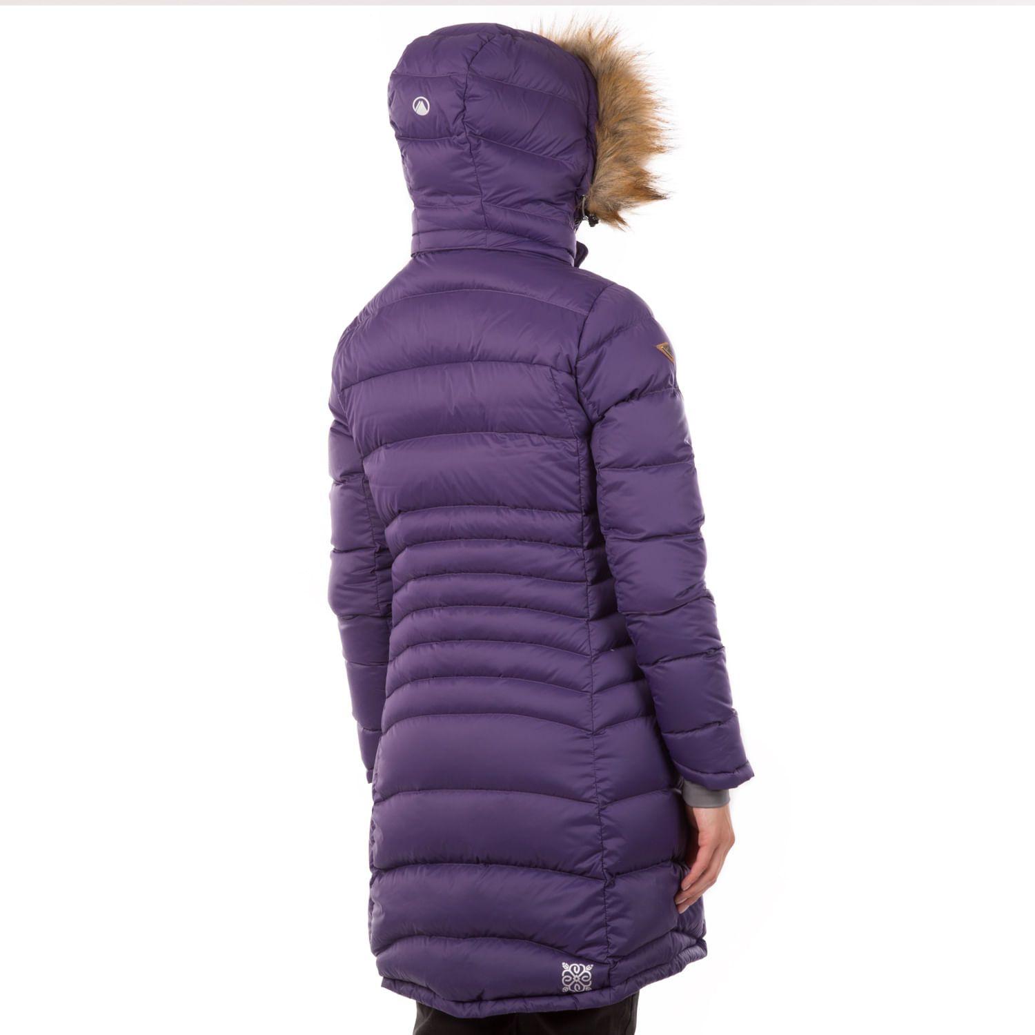 Chaqueta Mujer Quilca Down Long Jacket Rosa Oscuro Lippi-2