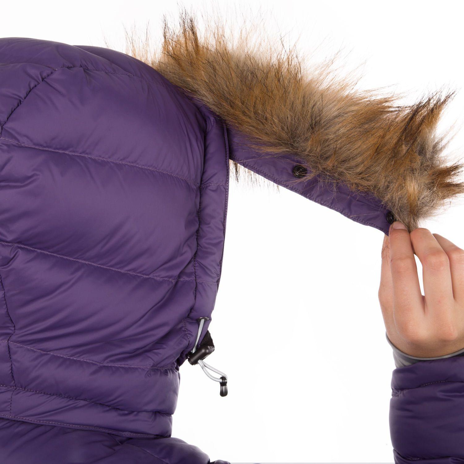 Chaqueta Mujer Quilca Down Long Jacket Rosa Oscuro Lippi-4