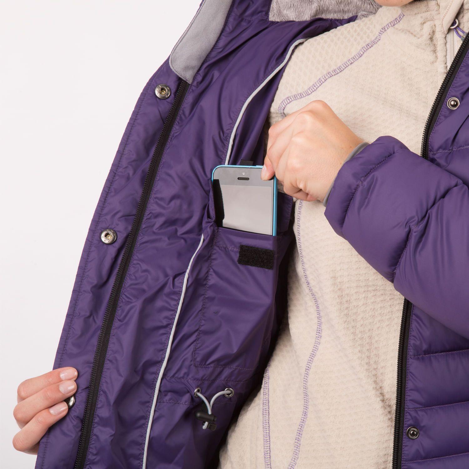 Chaqueta Mujer Quilca Down Long Jacket Rosa Oscuro Lippi-8