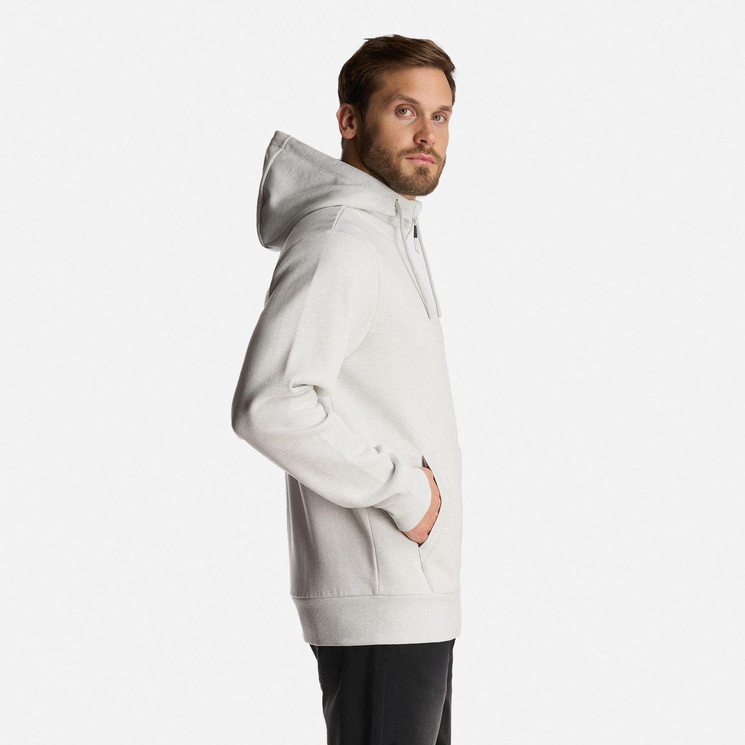Poleron Hombre Ulmo Full Zip Hoody Sweatshirt Melange Gris Claro Lippi I24-4