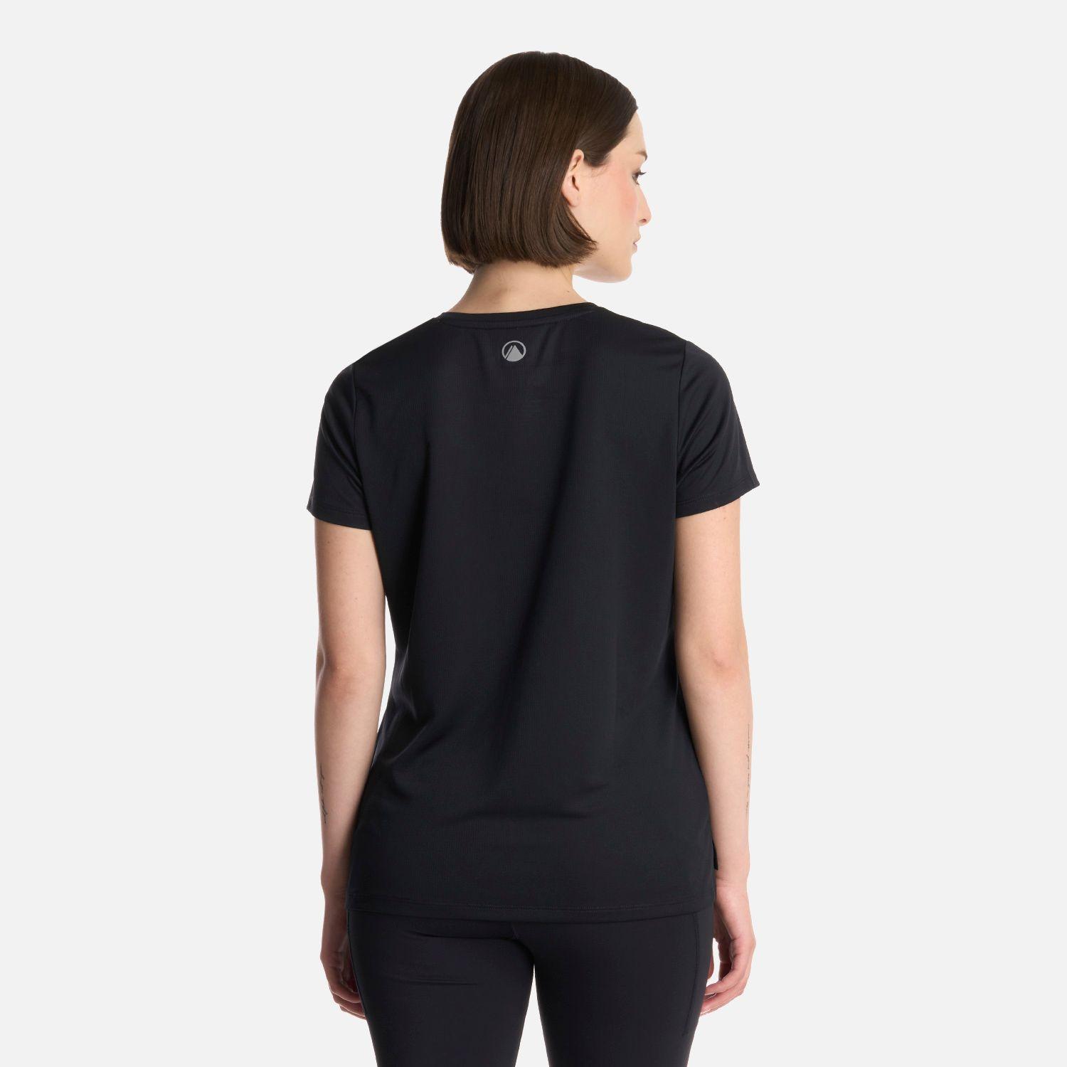 Polera Mujer Core V-Neck Q-Dry T-Shirt Negro Lippi-2