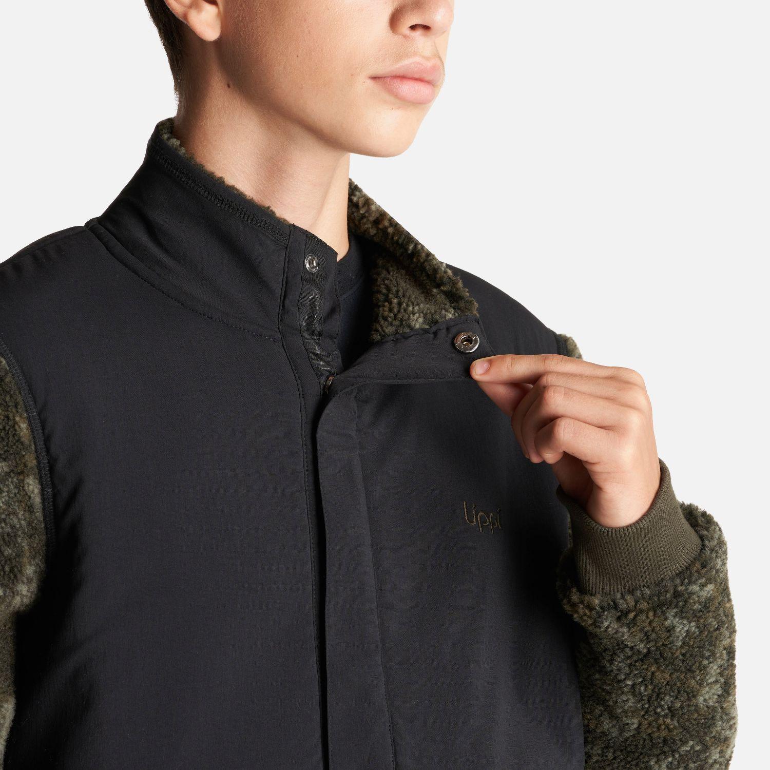 Chaqueta Teen Boy Glaciar Sherpa Pro 1/4 Zip Jacket  Print Verde Militar Lippi-4