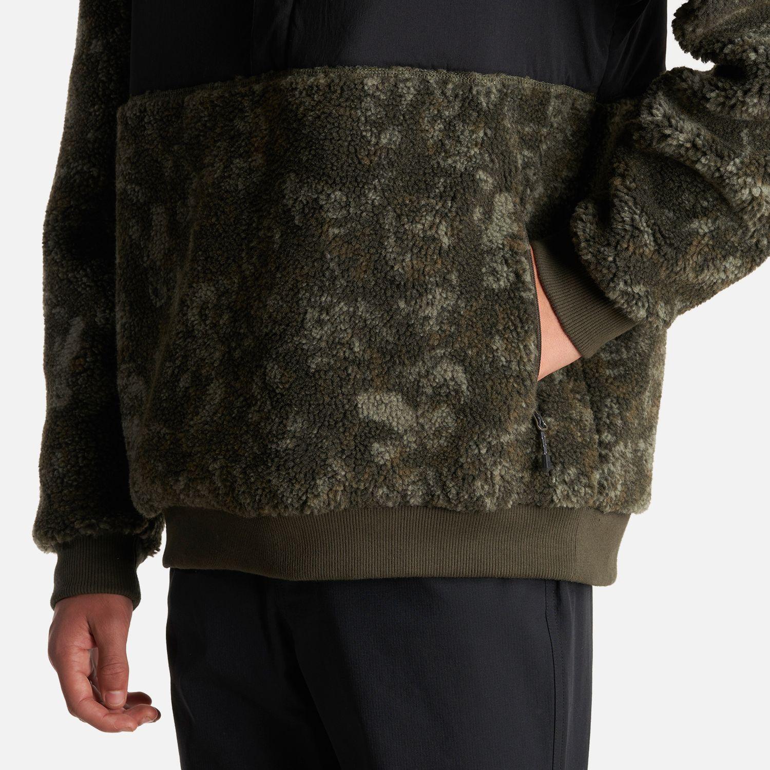 Chaqueta Teen Boy Glaciar Sherpa Pro 1/4 Zip Jacket  Print Verde Militar Lippi-5