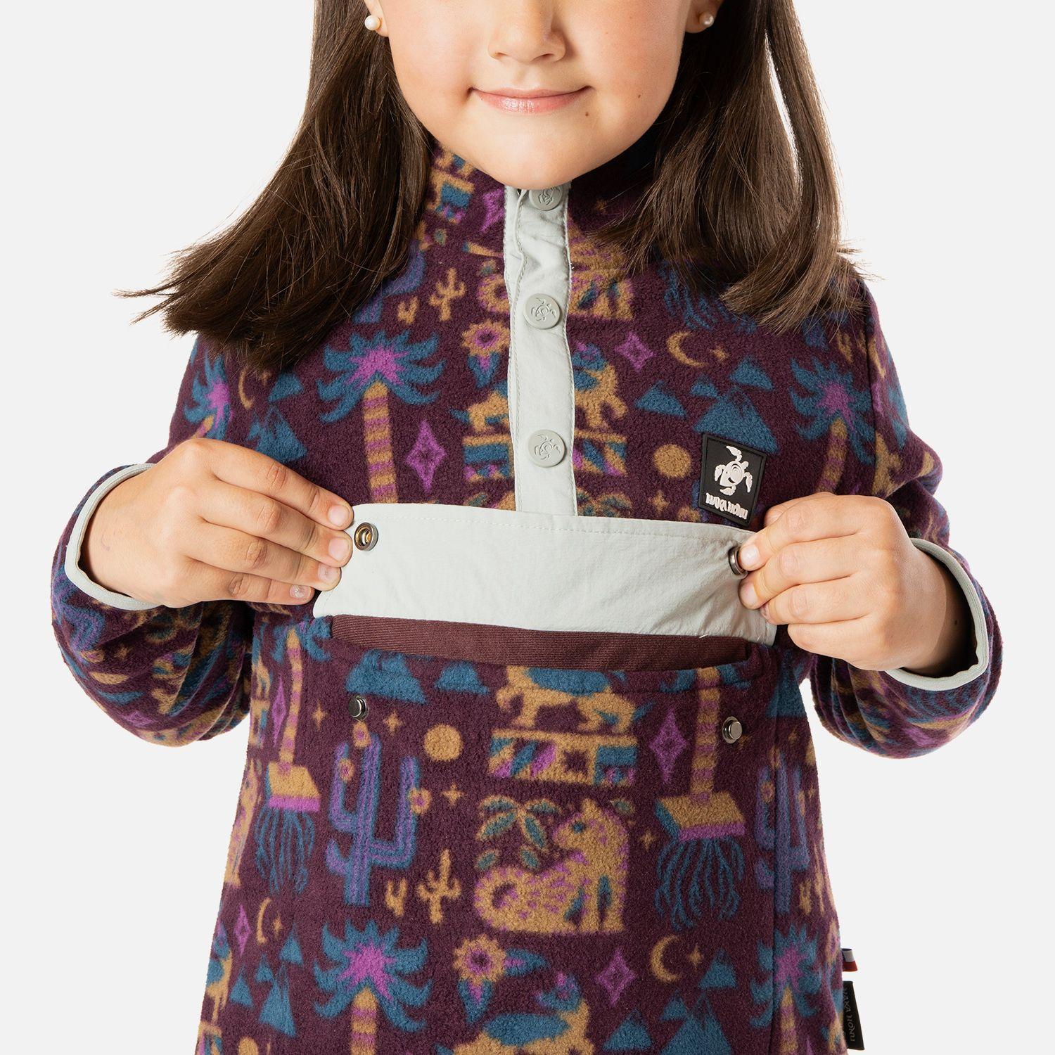 Polar Niña Tokerau Poki Print Burdeo Haka Honu-3
